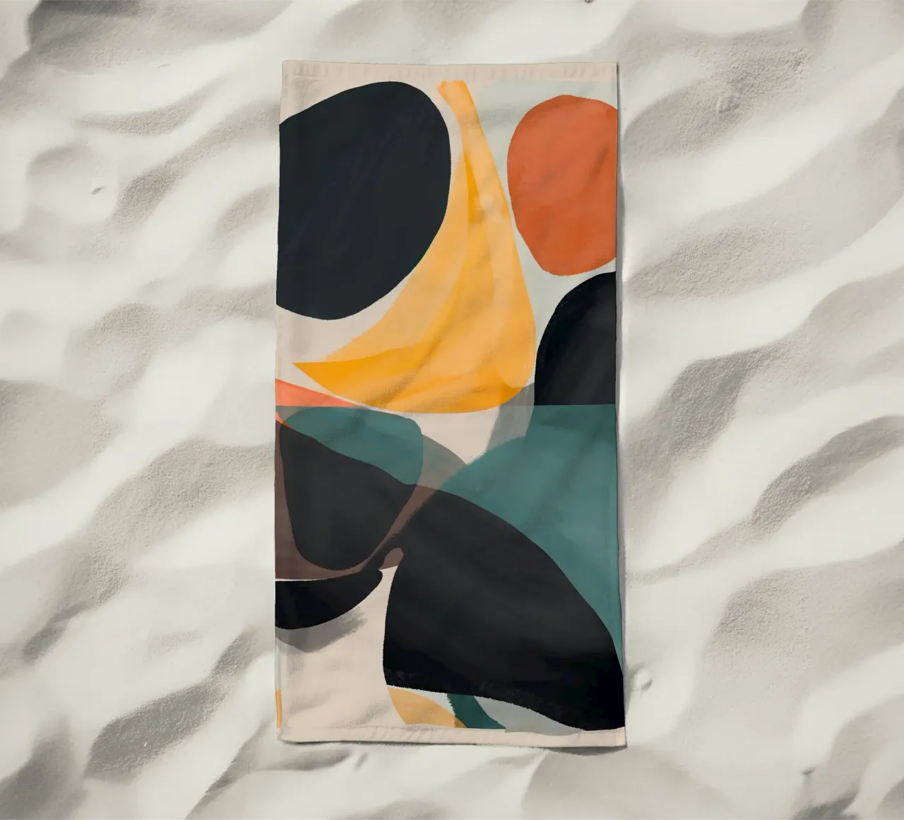 Modern Abstract Art 143 beach towel by ThingDesign