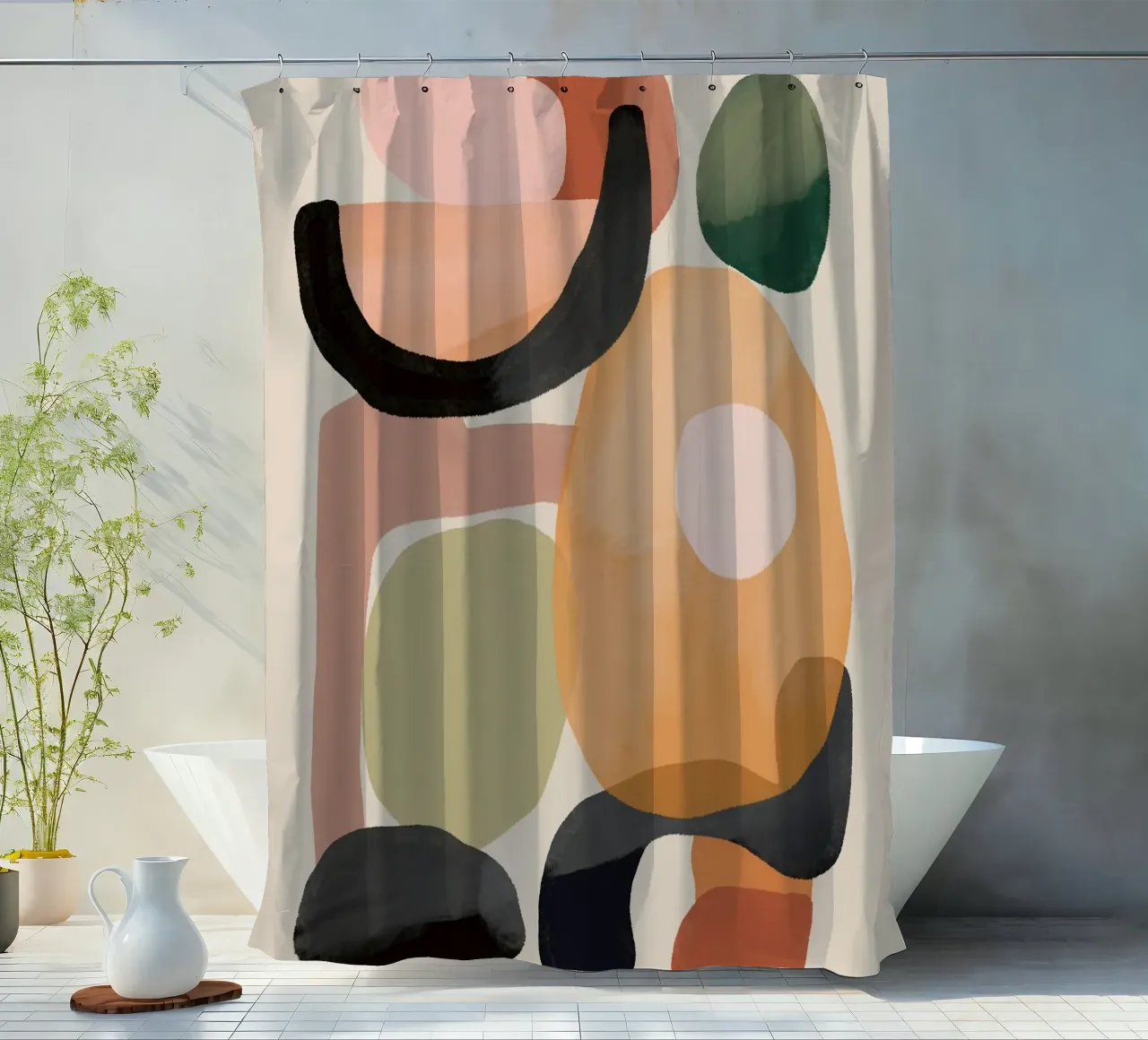 Art abstrait moderne 144 rideau de douche de ThingDesign