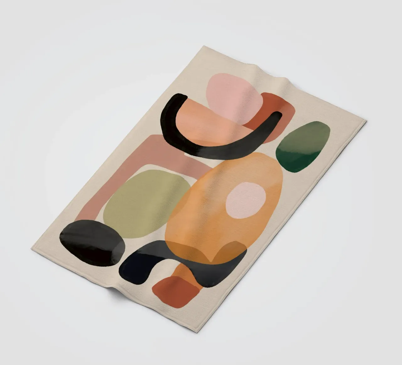 Moderne abstracte kunst 144 fleecedeken van ThingDesign