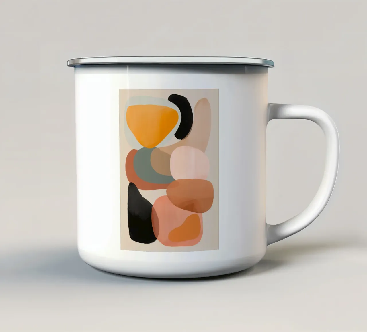 Arte abstracto moderno 145 taza de esmalte de ThingDesign