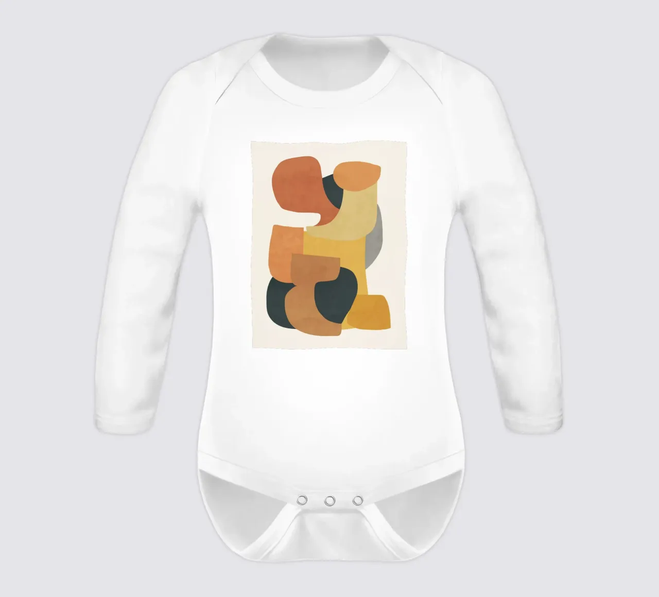 Modern Abstract Art 148 long-sleeve baby romper by ThingDesign