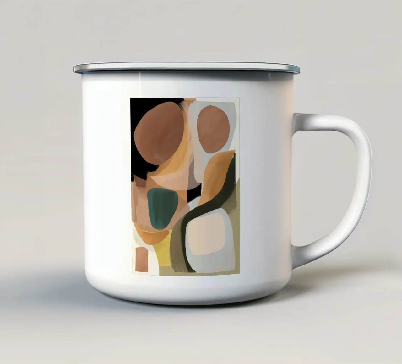 Moderne abstracte kunst 149 emaille mok van ThingDesign