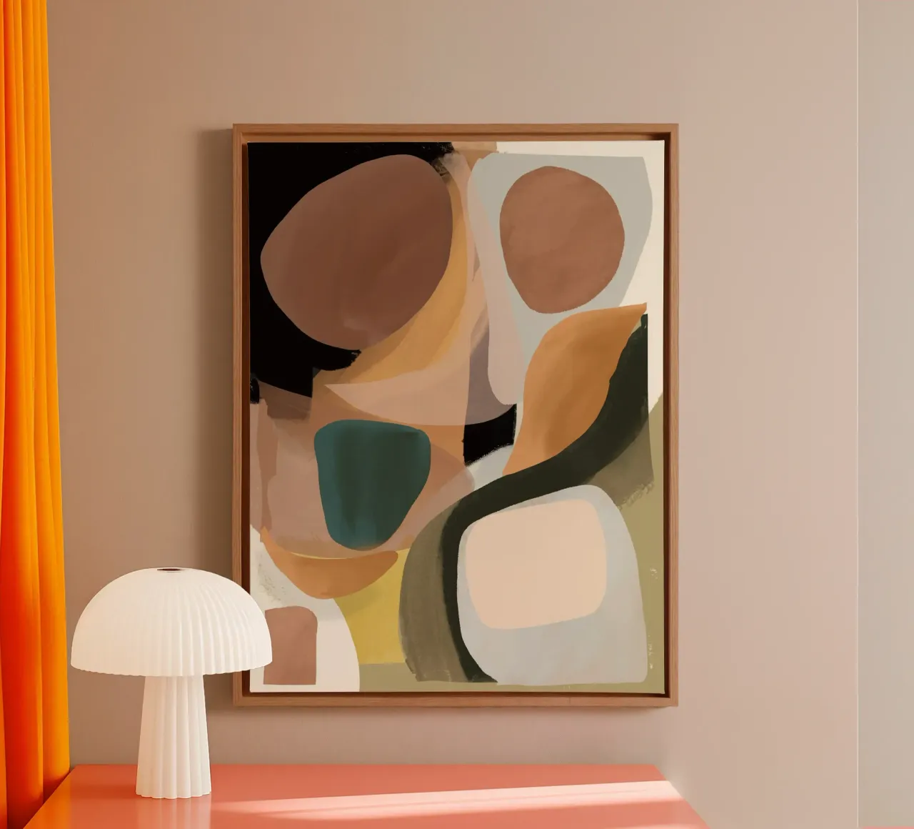 Moderne abstracte kunst 149 canvas met Baklijst van ThingDesign