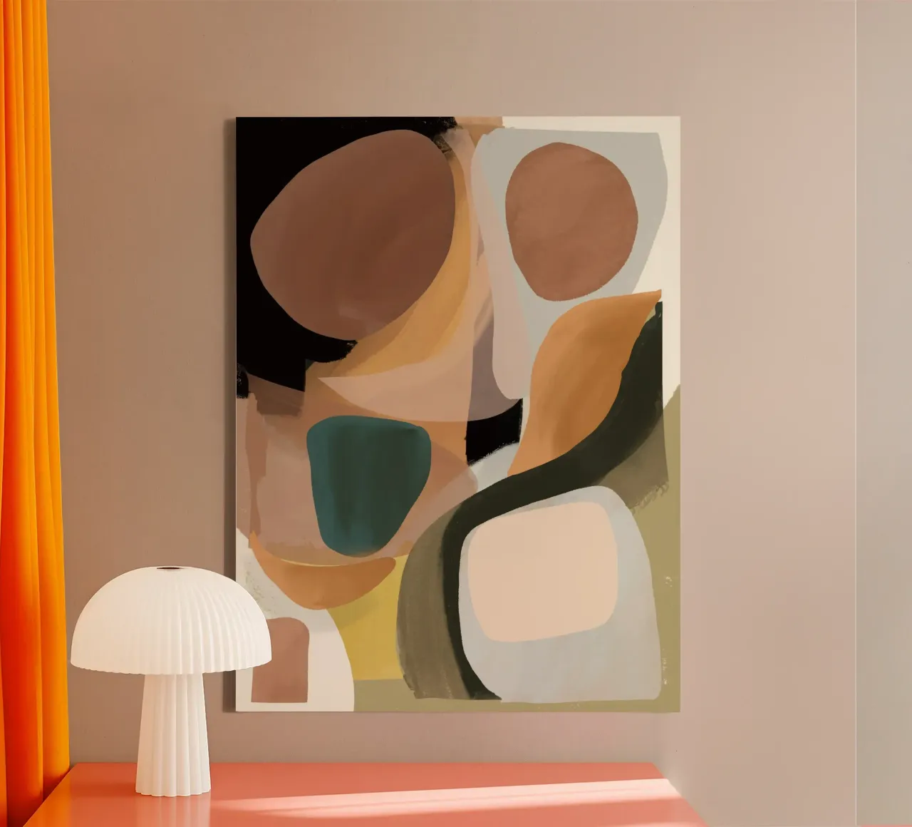 Moderne abstracte kunst 149 canvas met Baklijst van ThingDesign