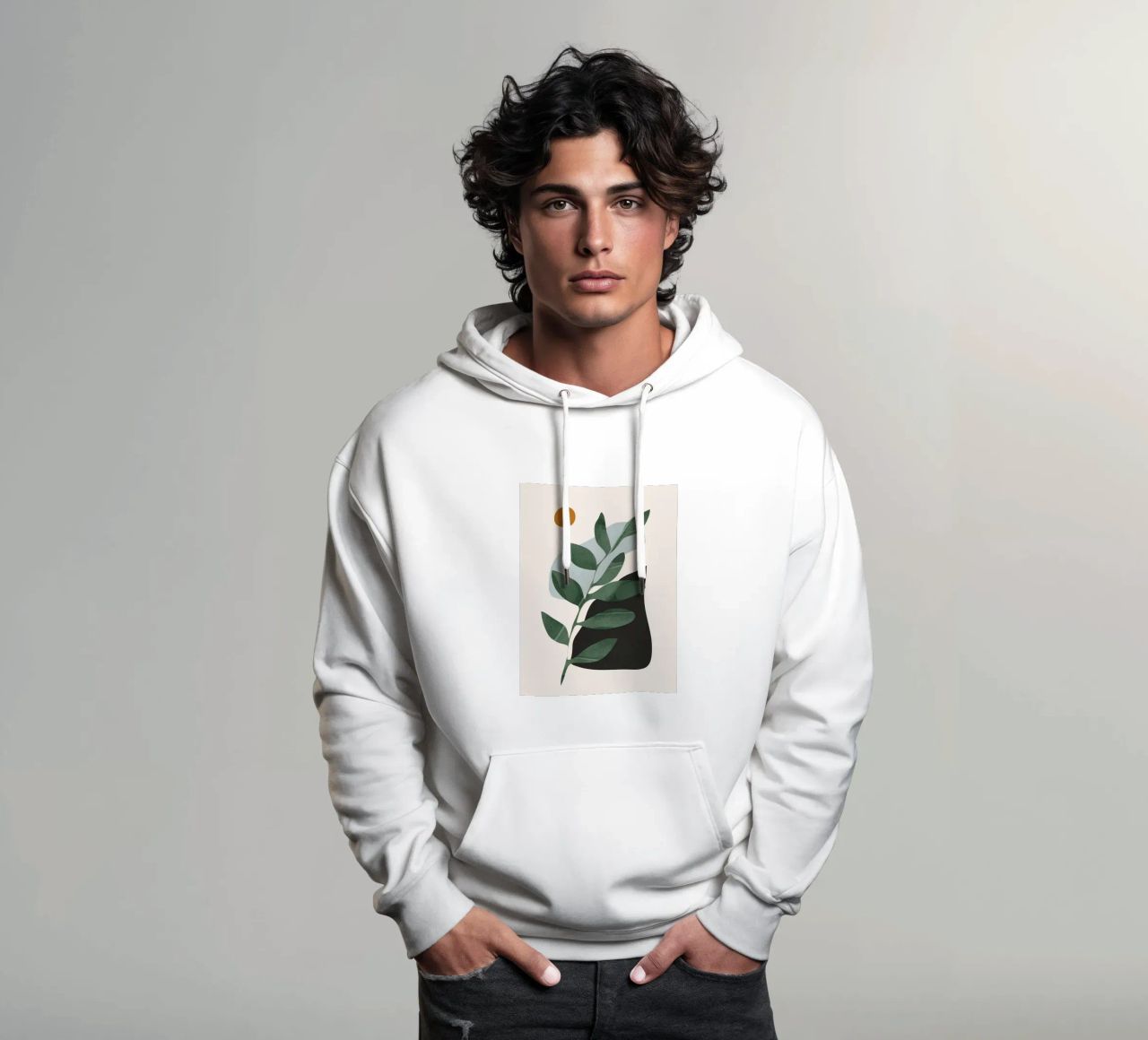 astratto minimo 333 felpa con cappuccio da ThingDesign