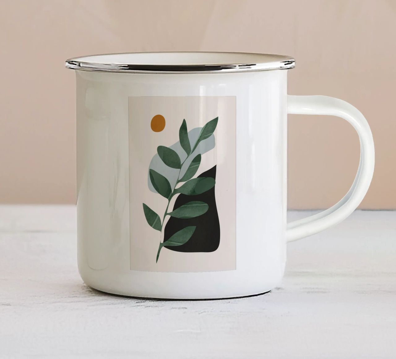 abstract minimal 333 enamel mug by ThingDesign