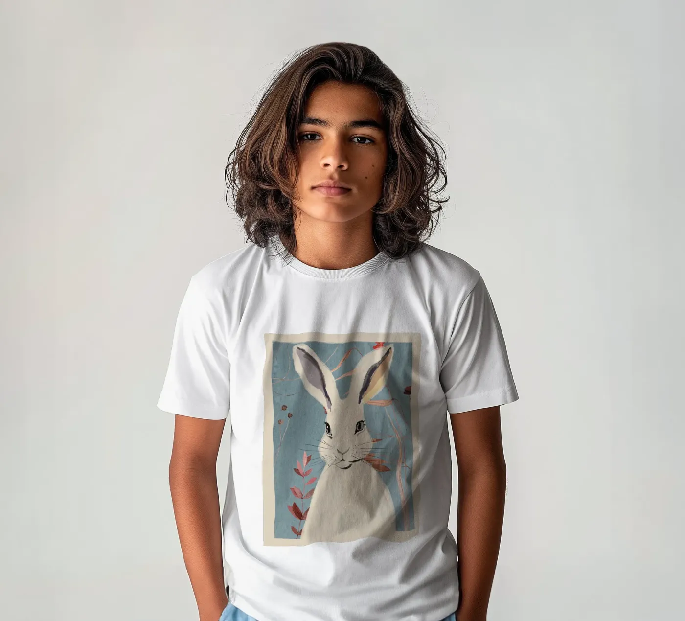 Rabbit kids t-shirt by ThingDesign