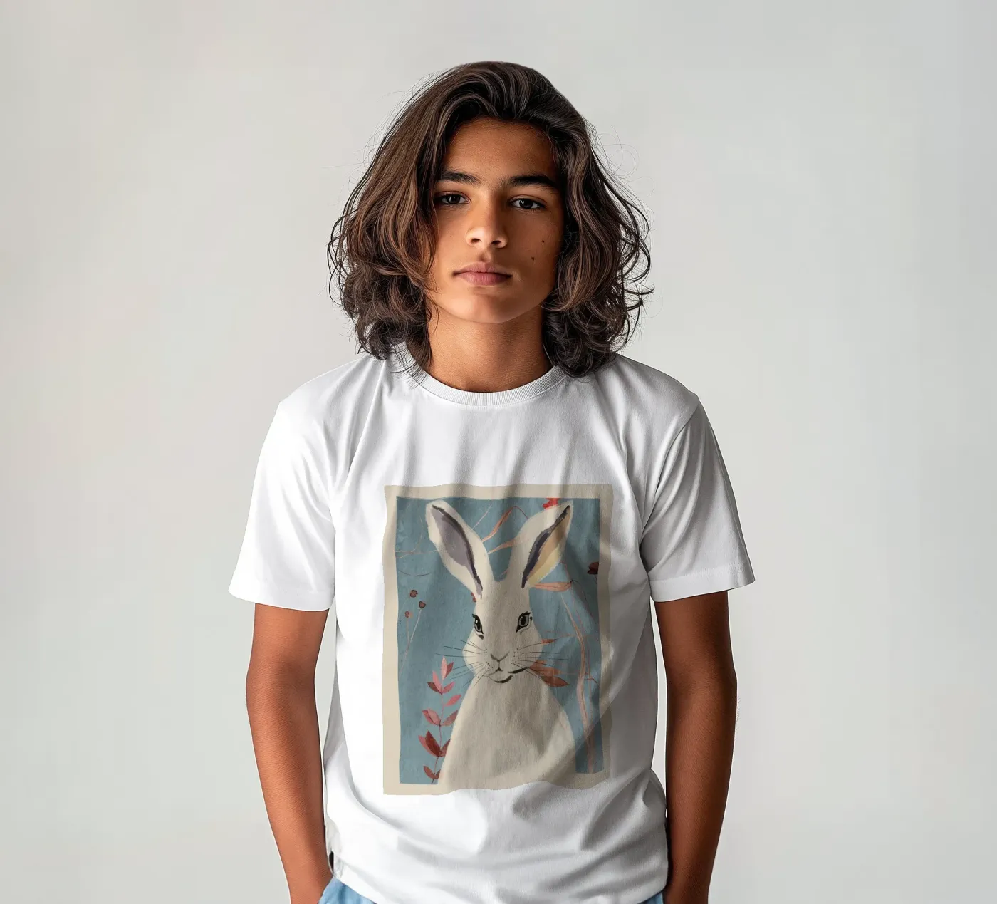 Rabbit kids t-shirt by ThingDesign