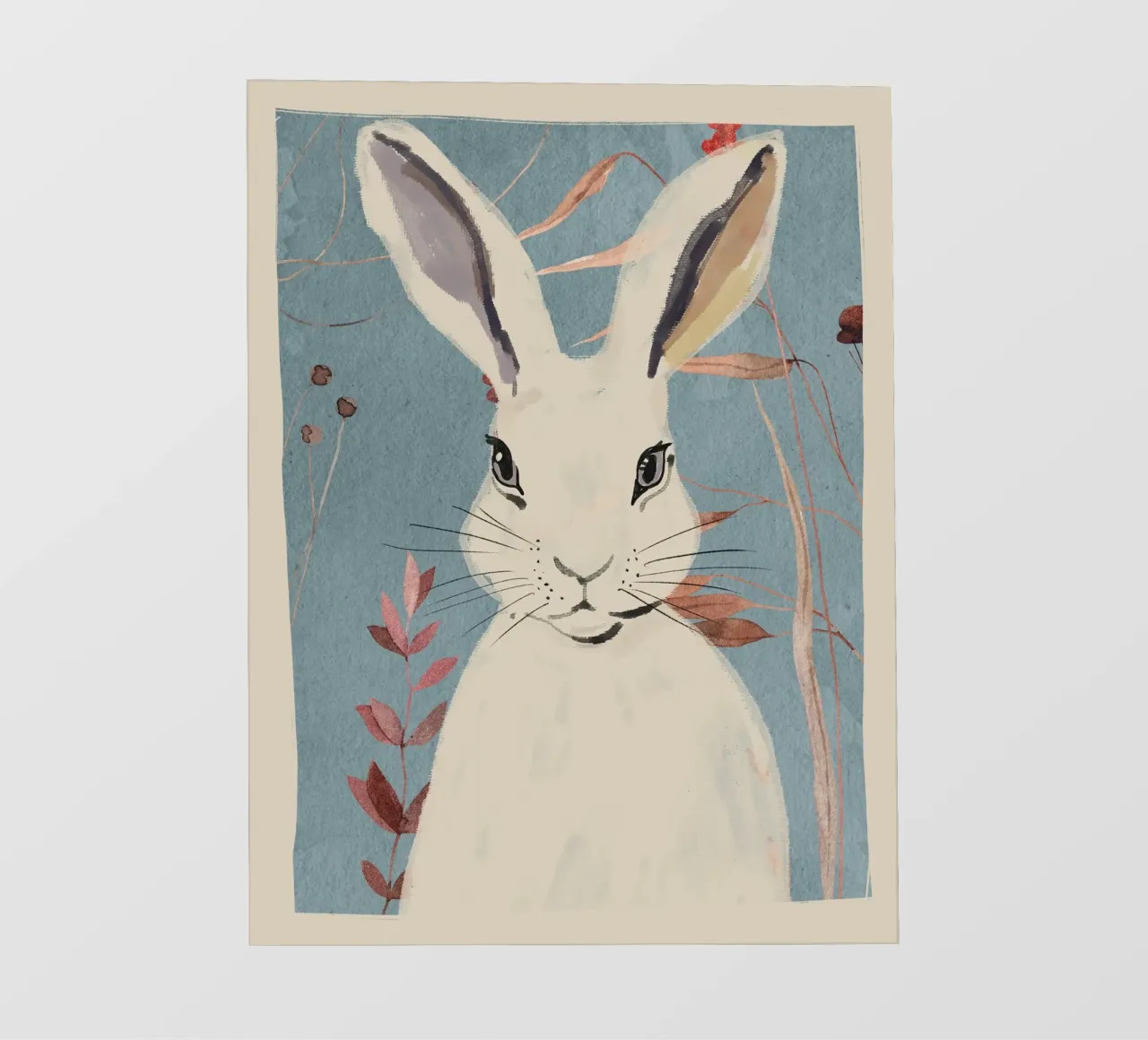 Rabbit fotobehang van ThingDesign