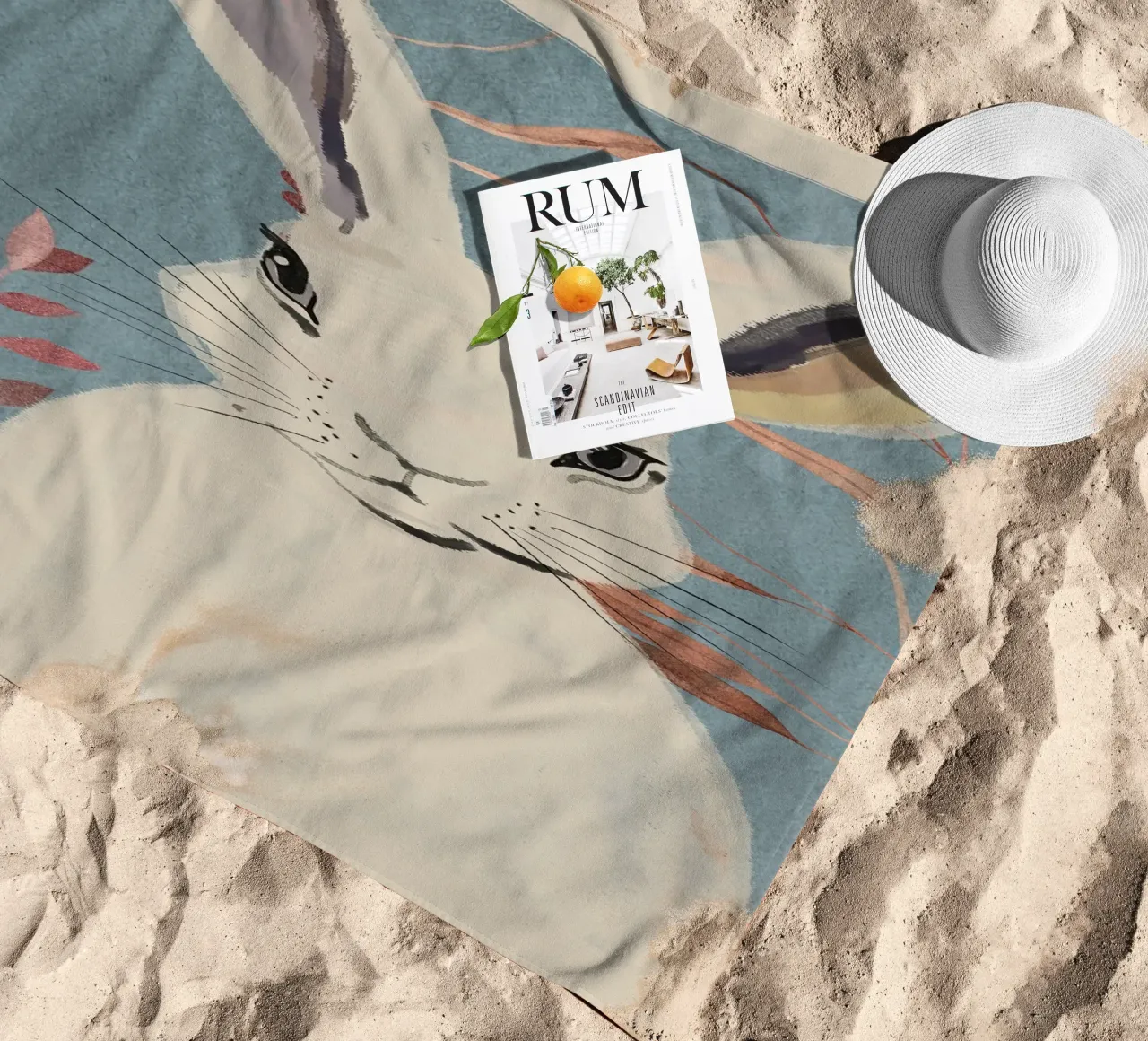 Rabbit strandhanddoek van ThingDesign