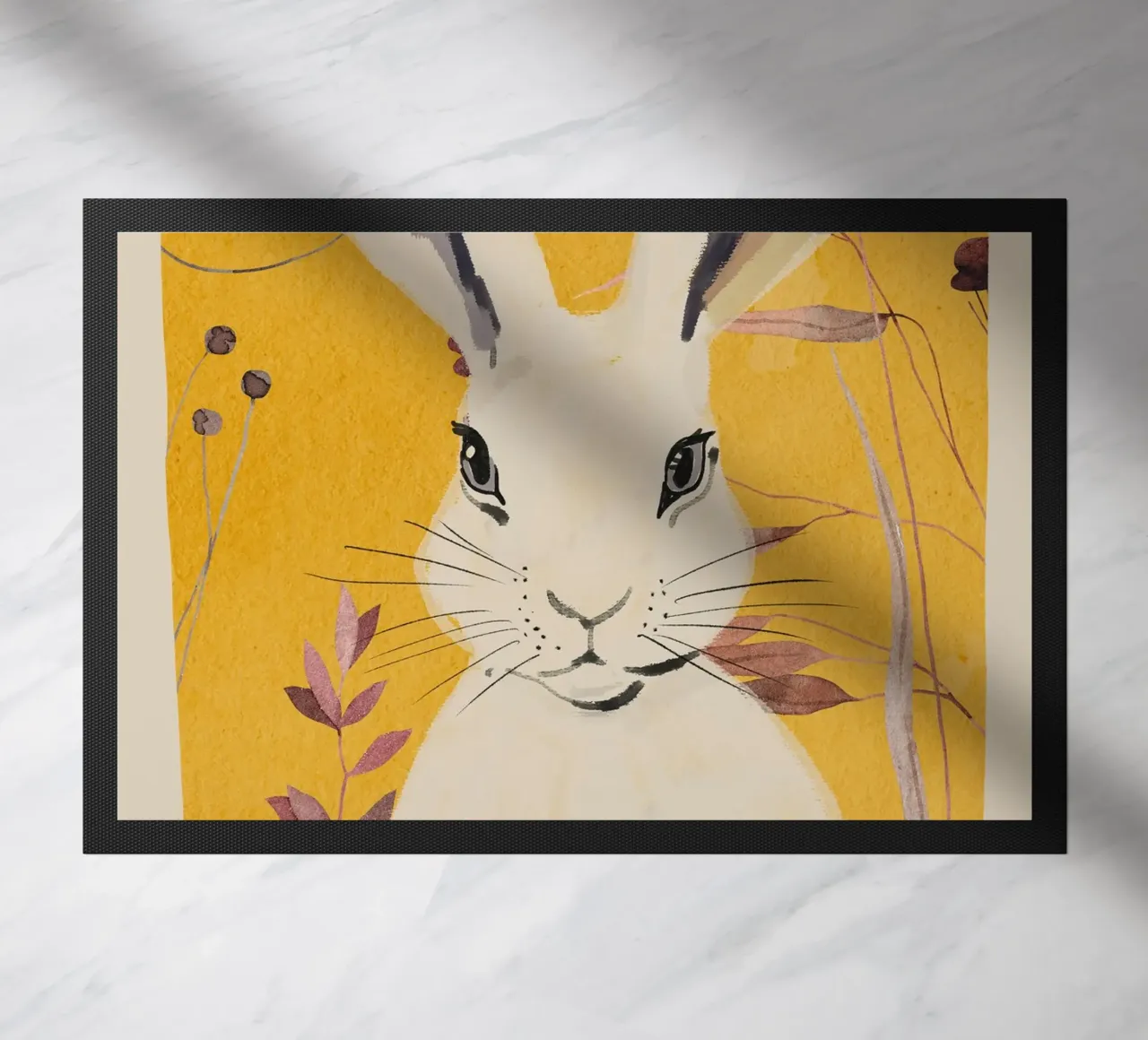 Rabbit 2 doormat by ThingDesign