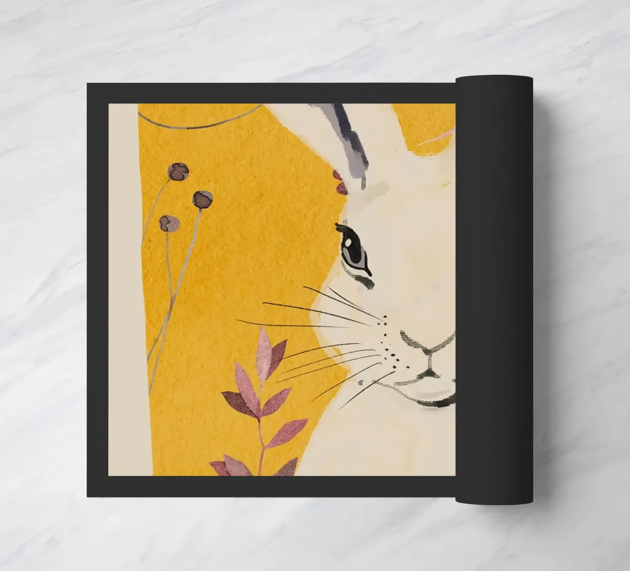 Rabbit 2 doormat by ThingDesign