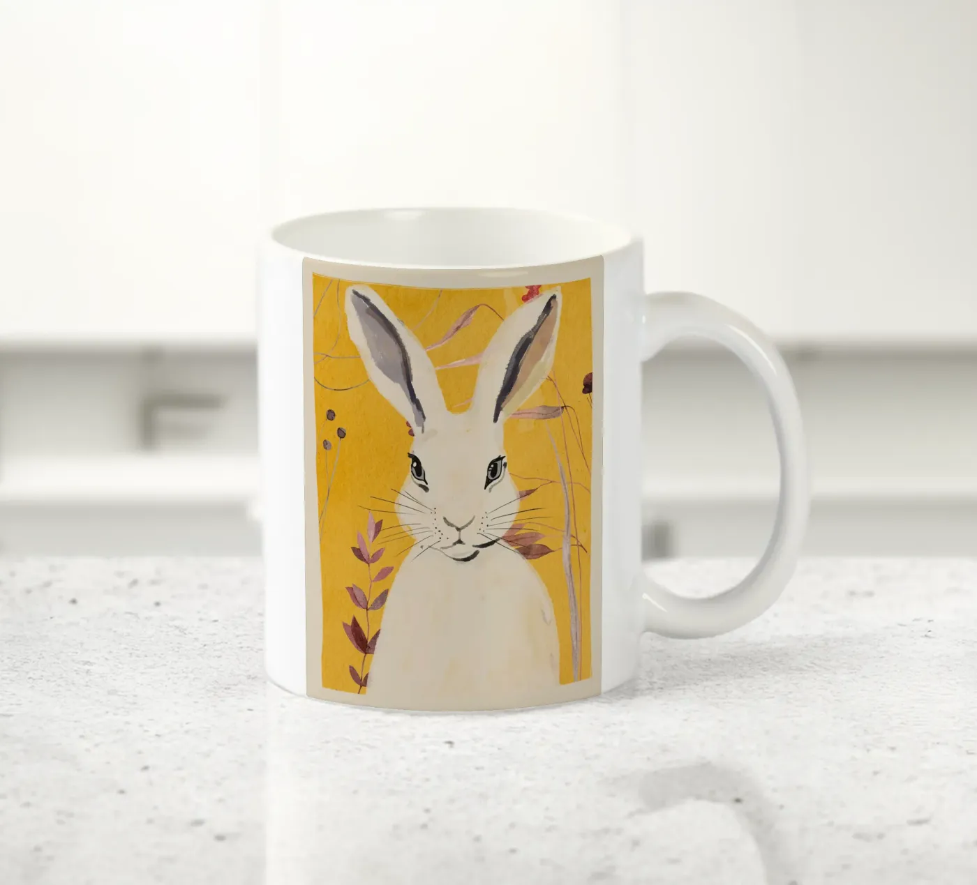 Rabbit 2 ceramic mug by ThingDesign