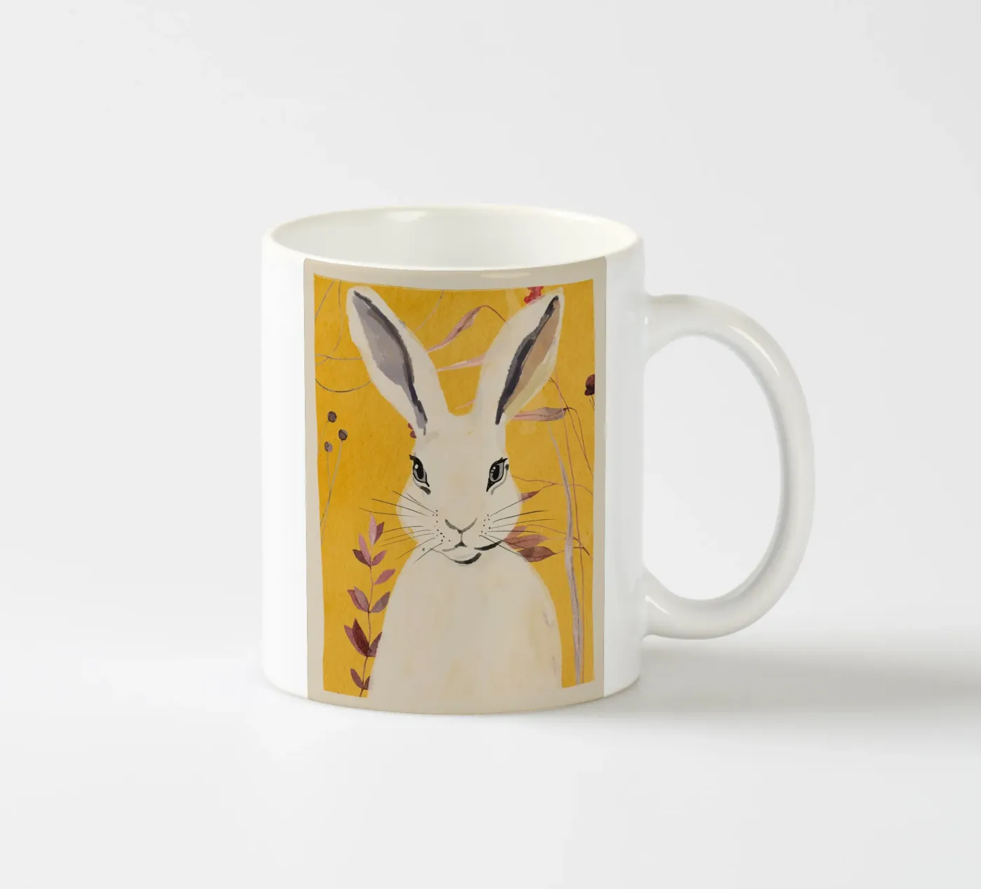Rabbit 2 ceramic mug by ThingDesign