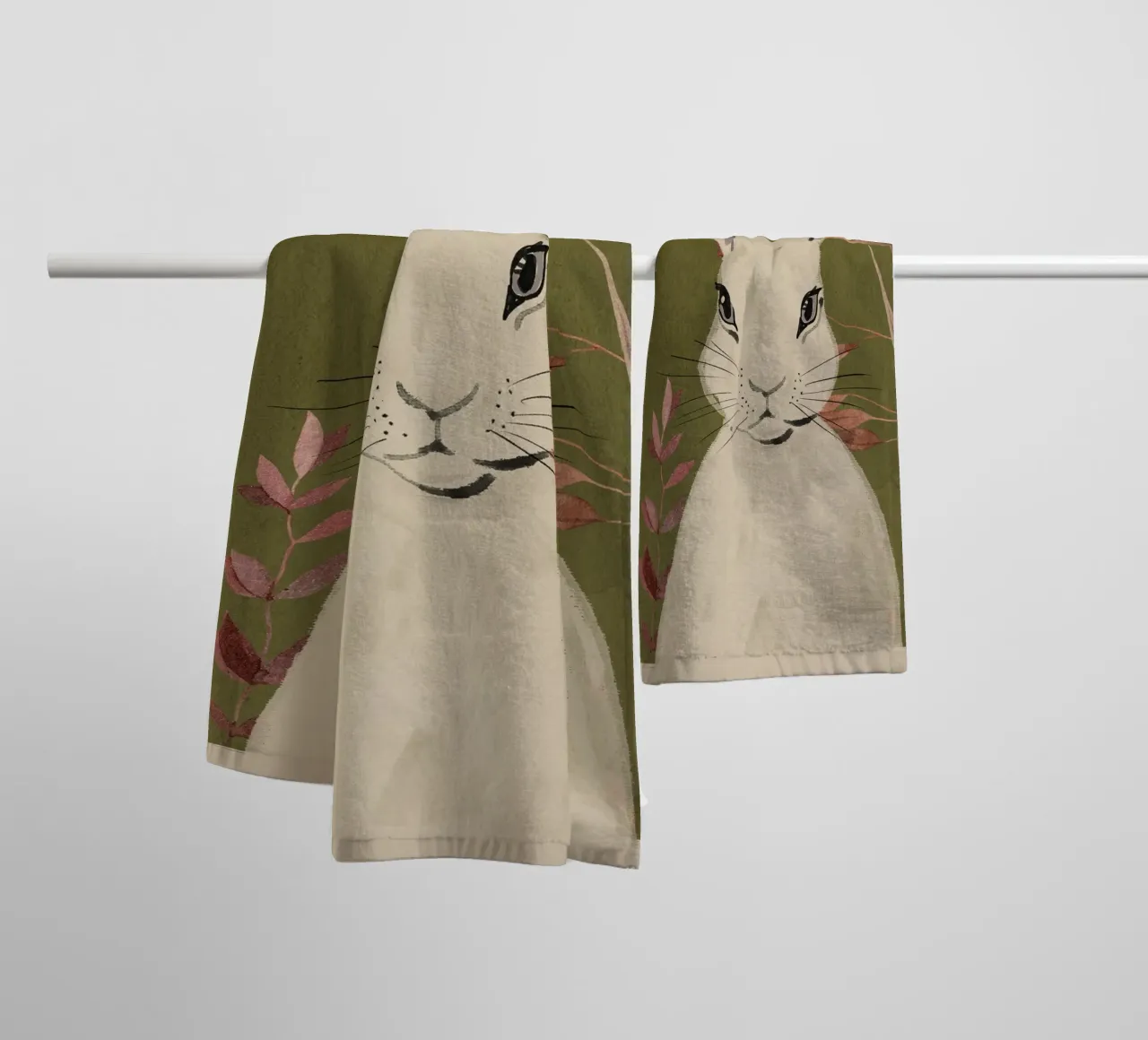 Rabbit 3 towel by ThingDesign
