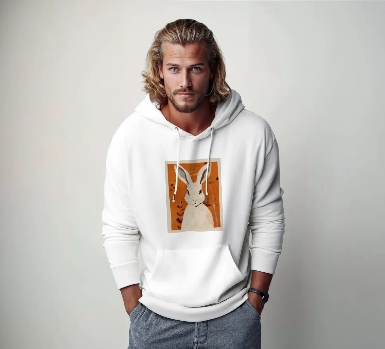 Coniglio 4 felpa con cappuccio da ThingDesign