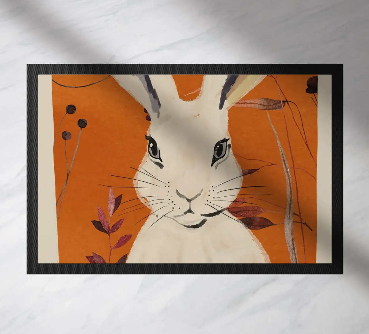 Rabbit 4 doormat by ThingDesign