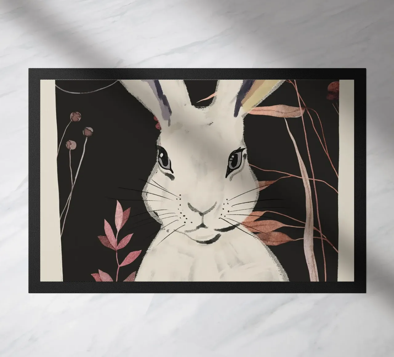 Rabbit 5 doormat by ThingDesign