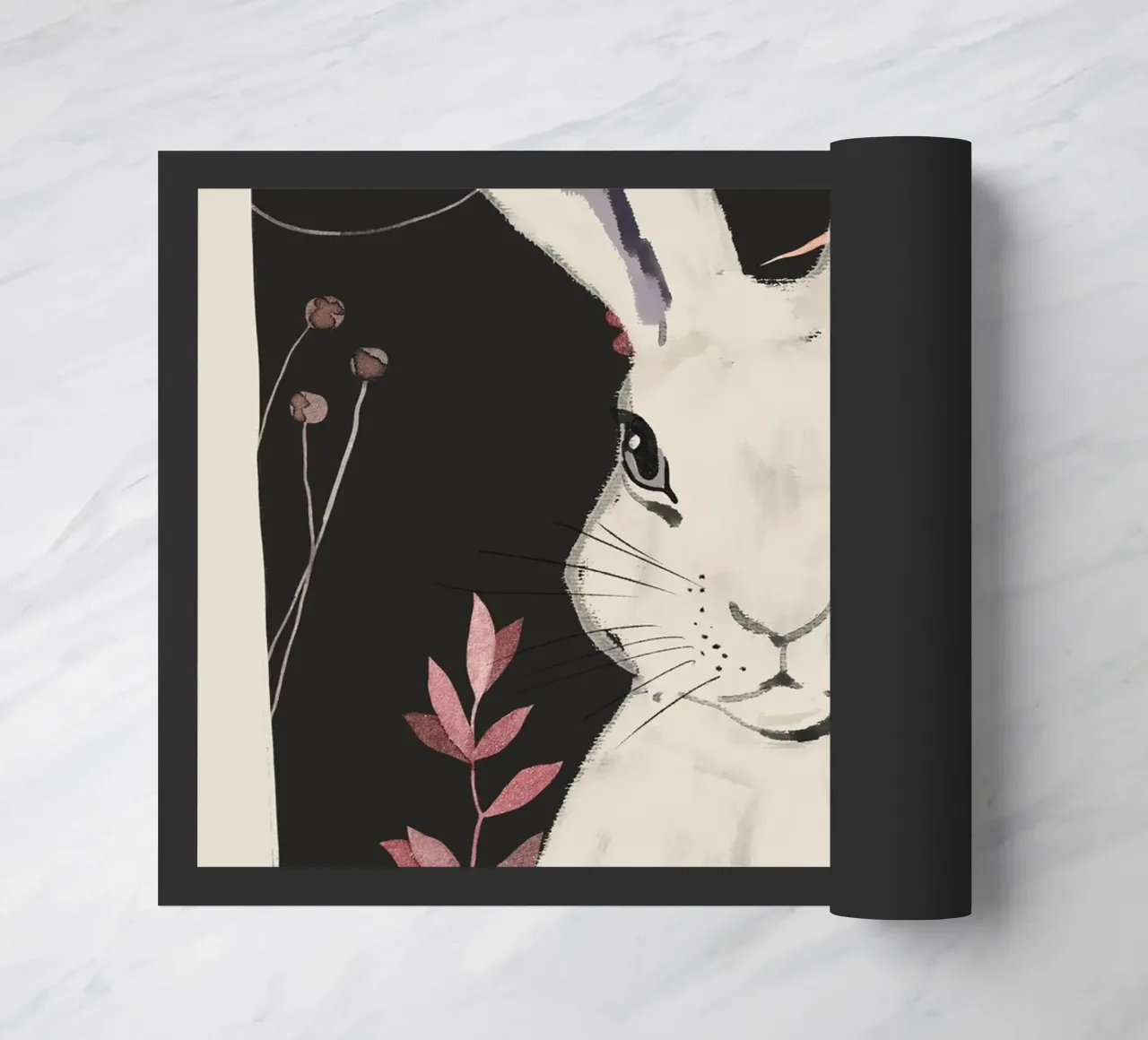 Rabbit 5 doormat by ThingDesign