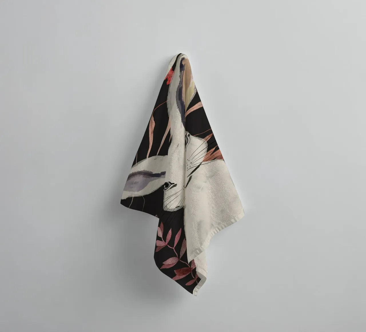 Rabbit 5 towel by ThingDesign