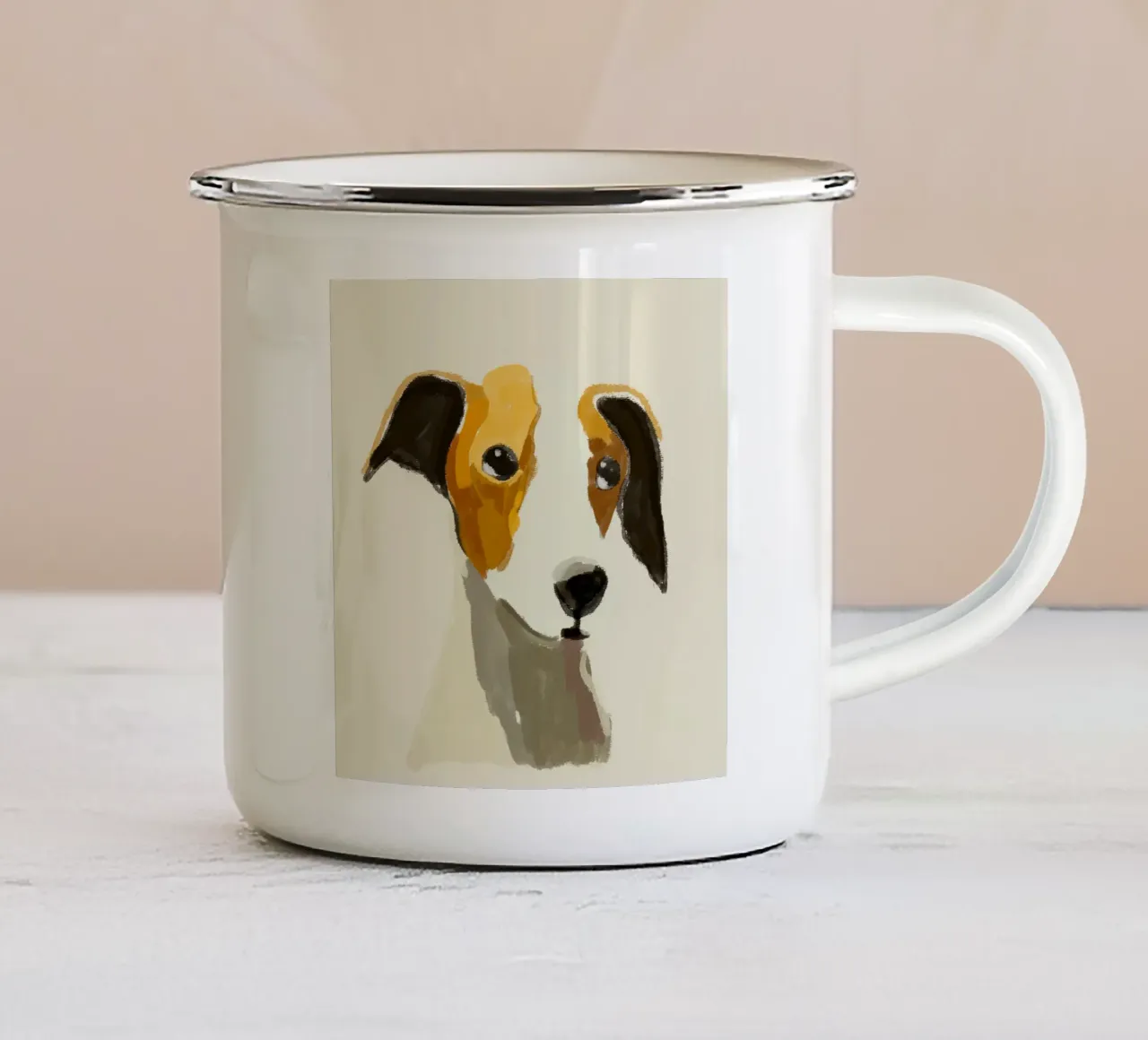 Ritratto di cane 2 tazza in smalto da ThingDesign