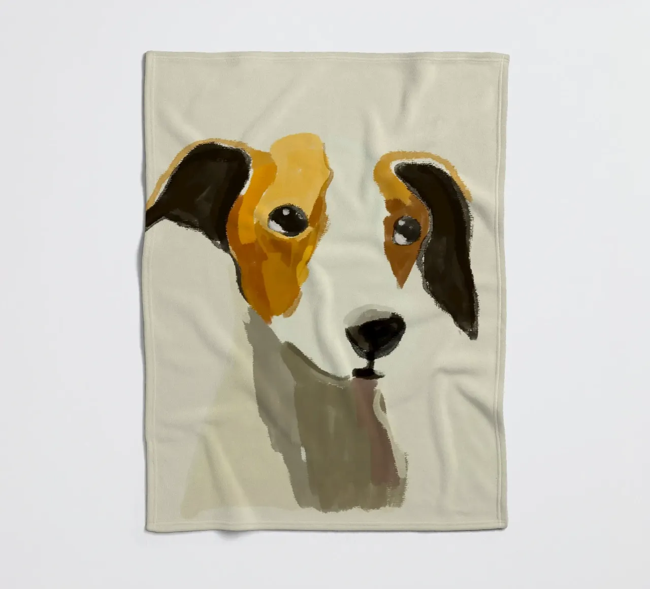 Ritratto di cane 2 coperta in pile da ThingDesign