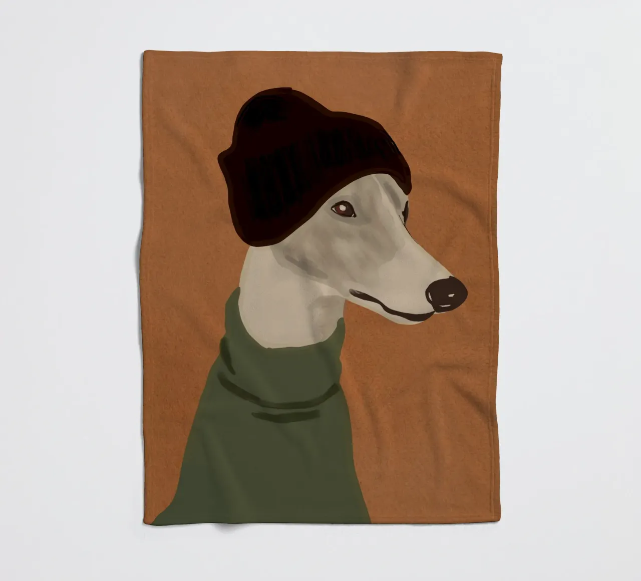 Dog Portrait 5 fleece blanket by ThingDesign