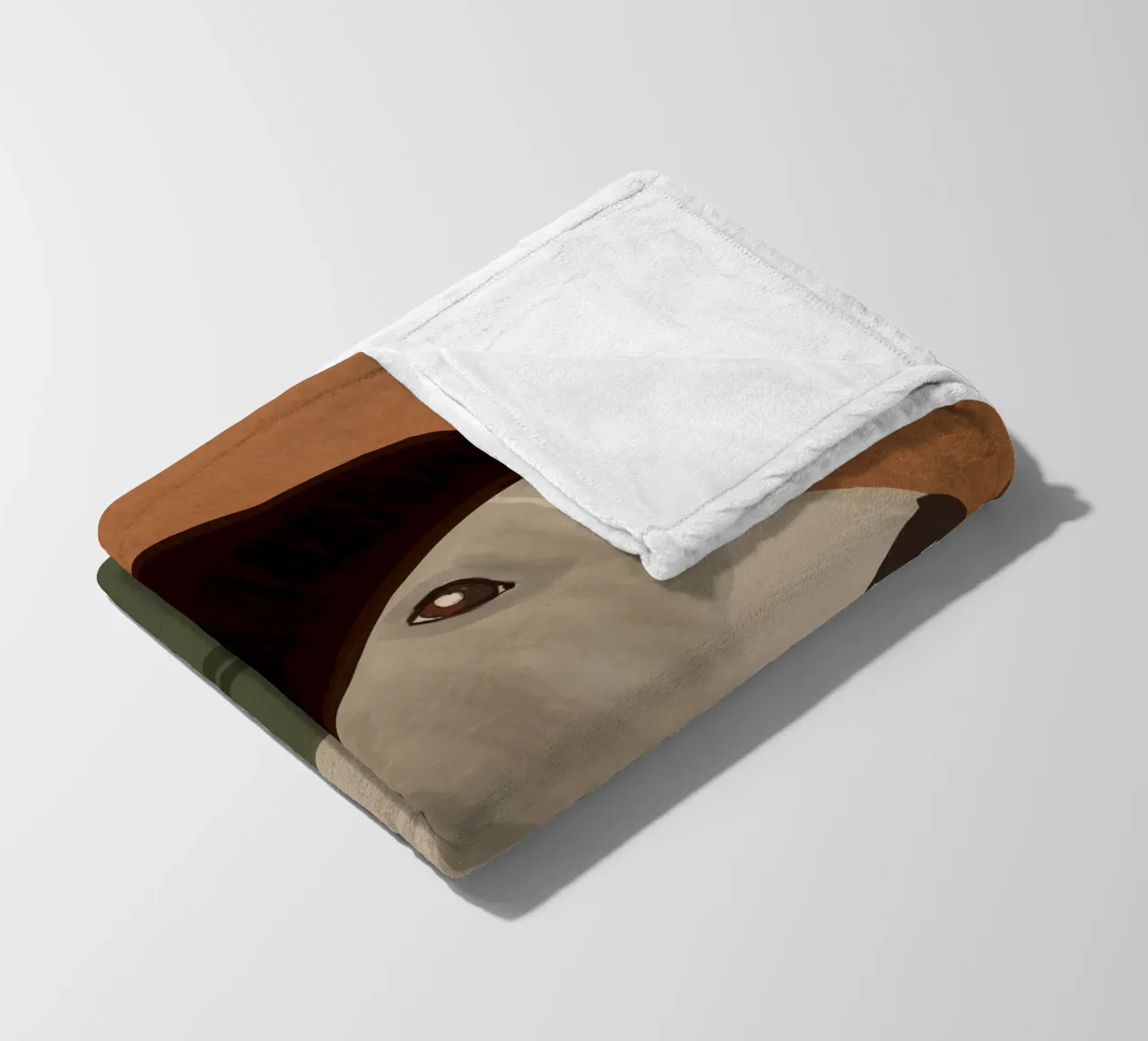 Dog Portrait 5 fleece blanket by ThingDesign