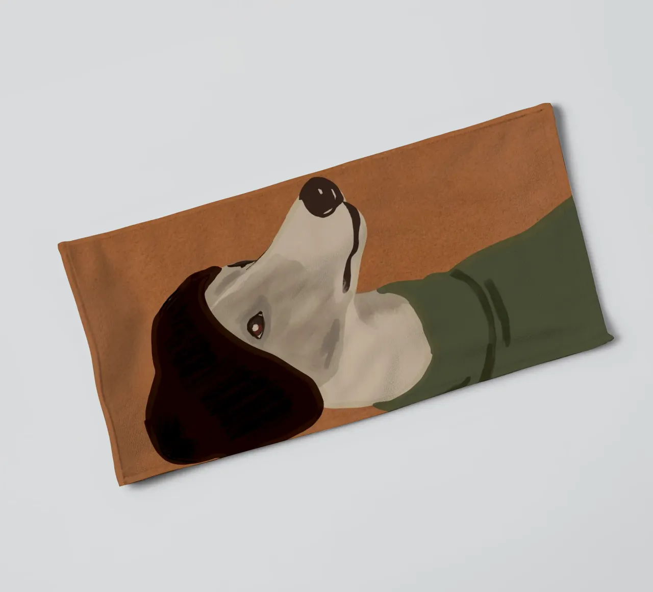 Dog Portrait 5 towel by ThingDesign