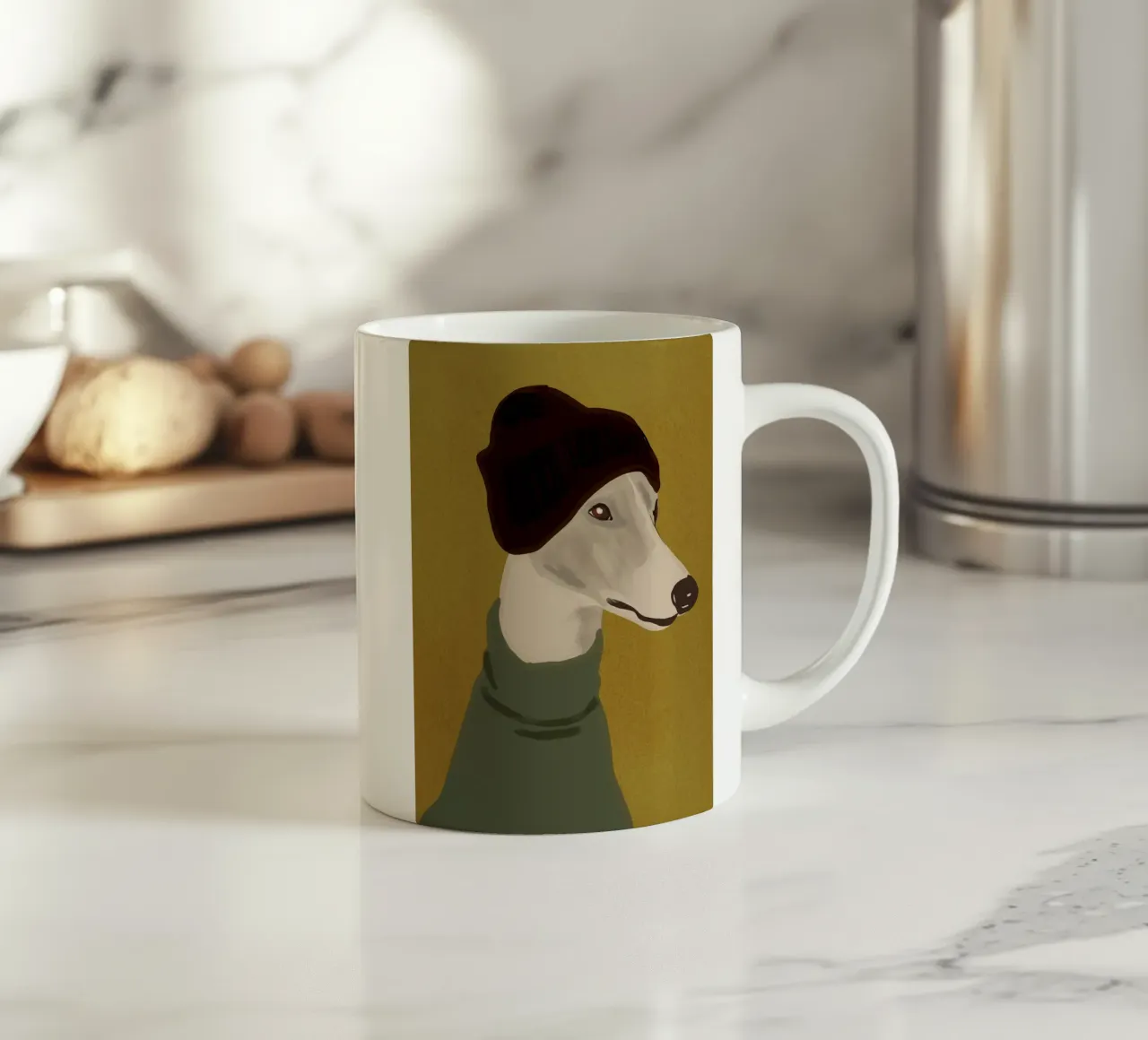 Ritratto di cane 4 tazza in ceramica da ThingDesign