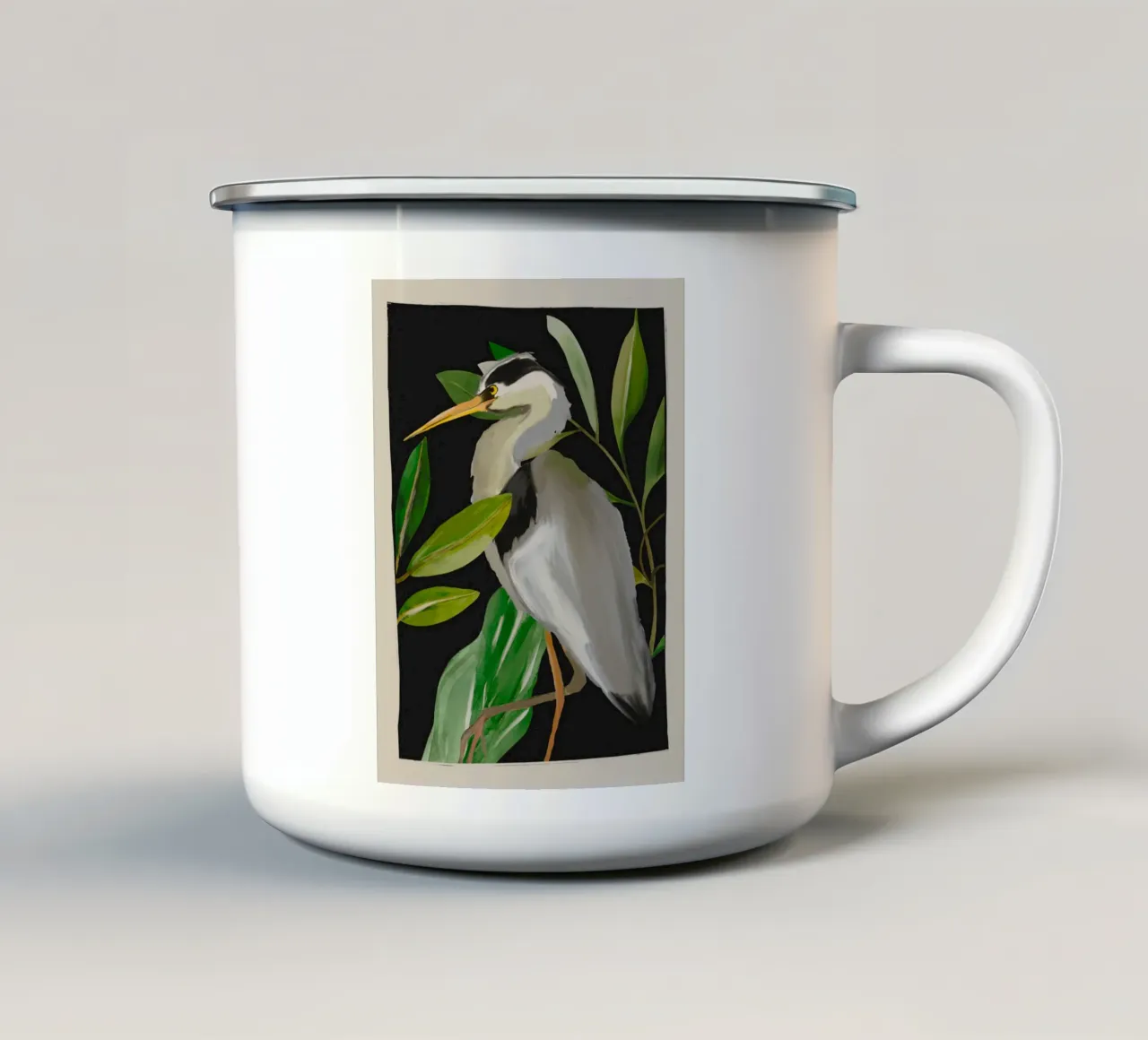 Uccello 4 tazza in smalto da ThingDesign