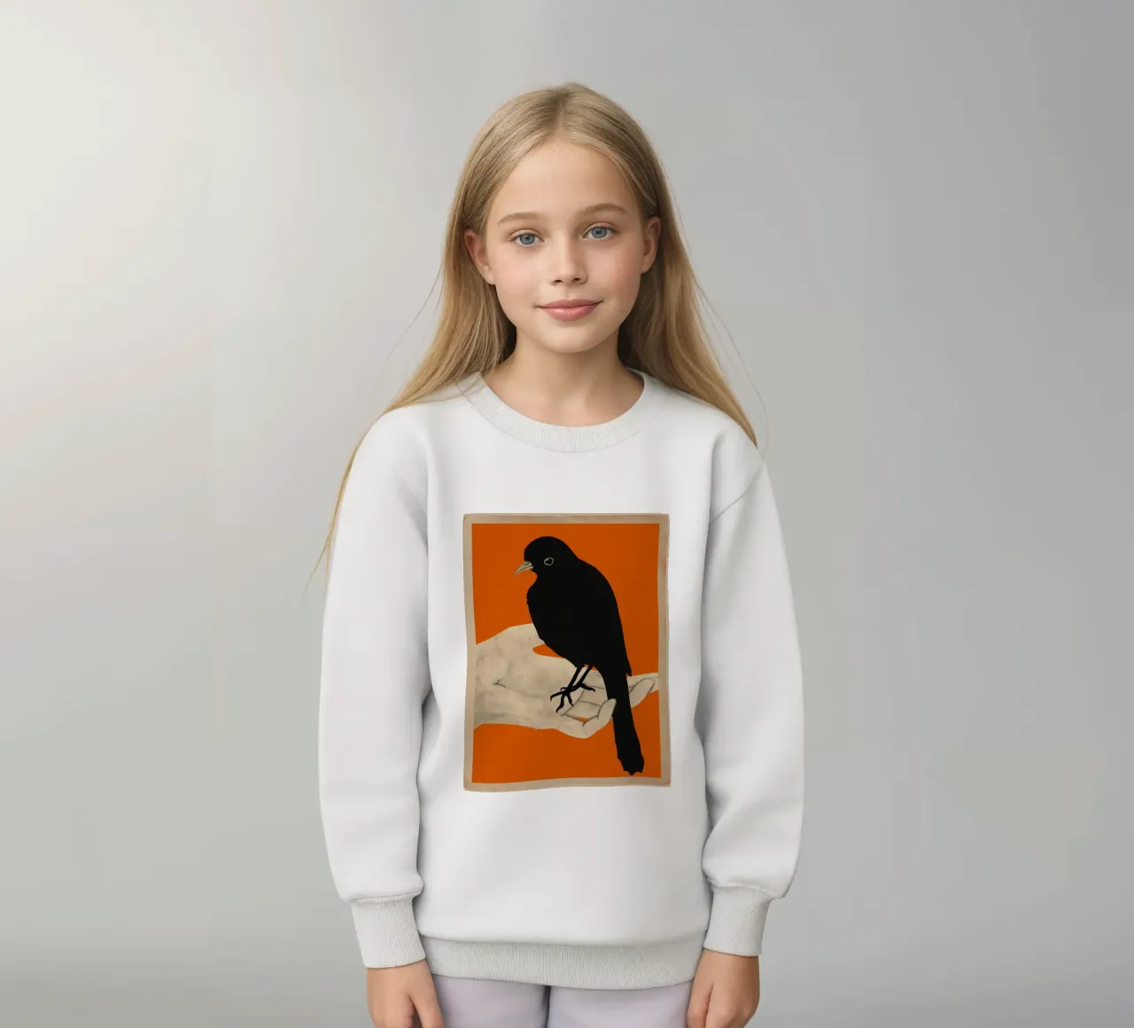 Uccello in mano 5 felpa bambino da ThingDesign
