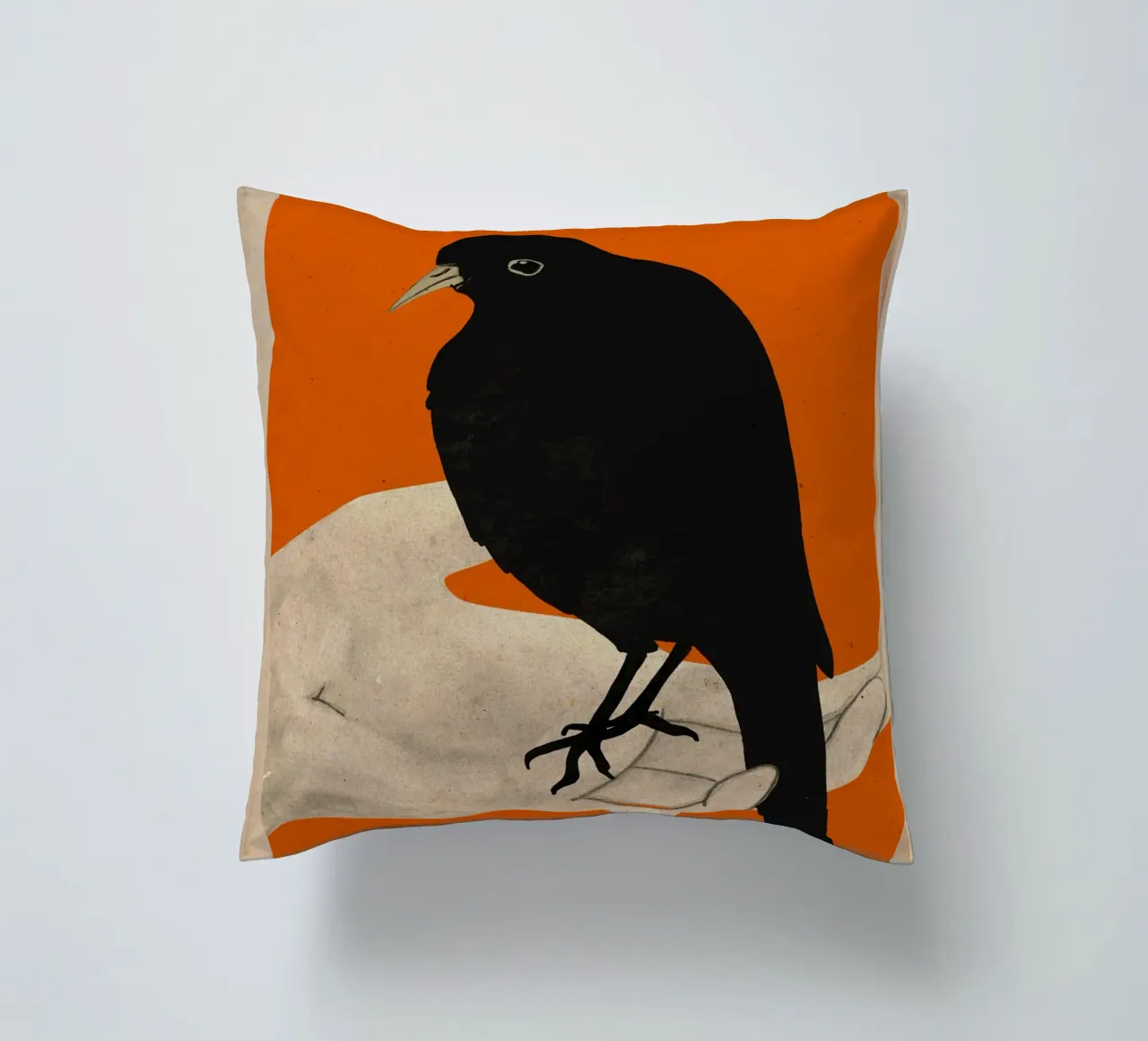 Uccello in mano 5 cuscino da ThingDesign
