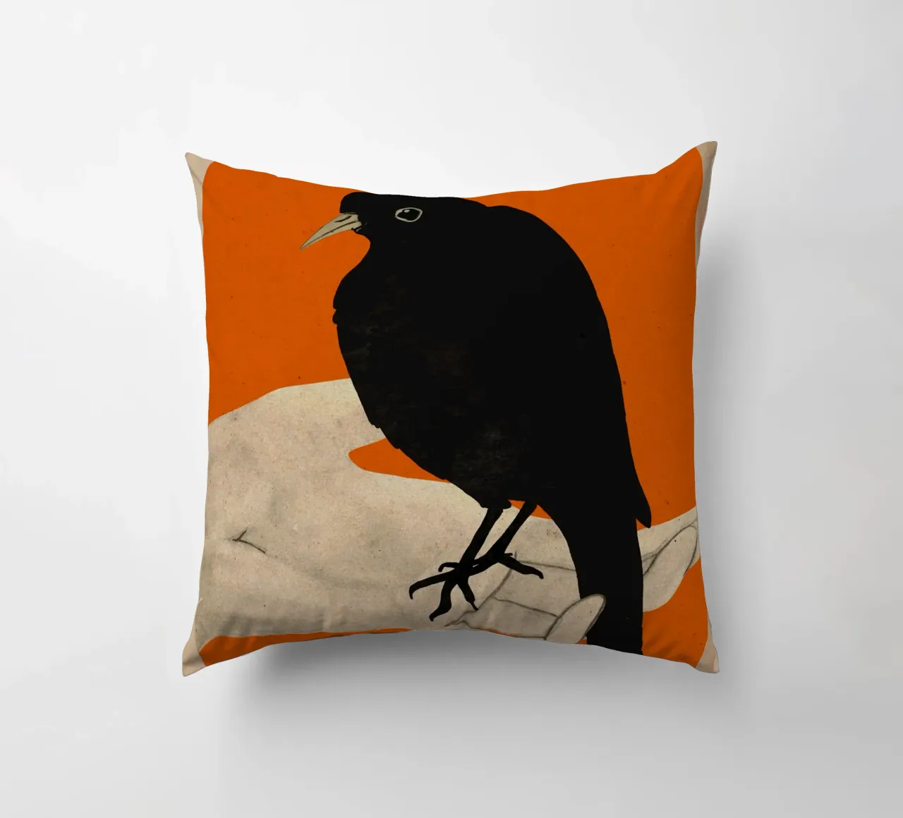 Uccello in mano 5 cuscino da ThingDesign