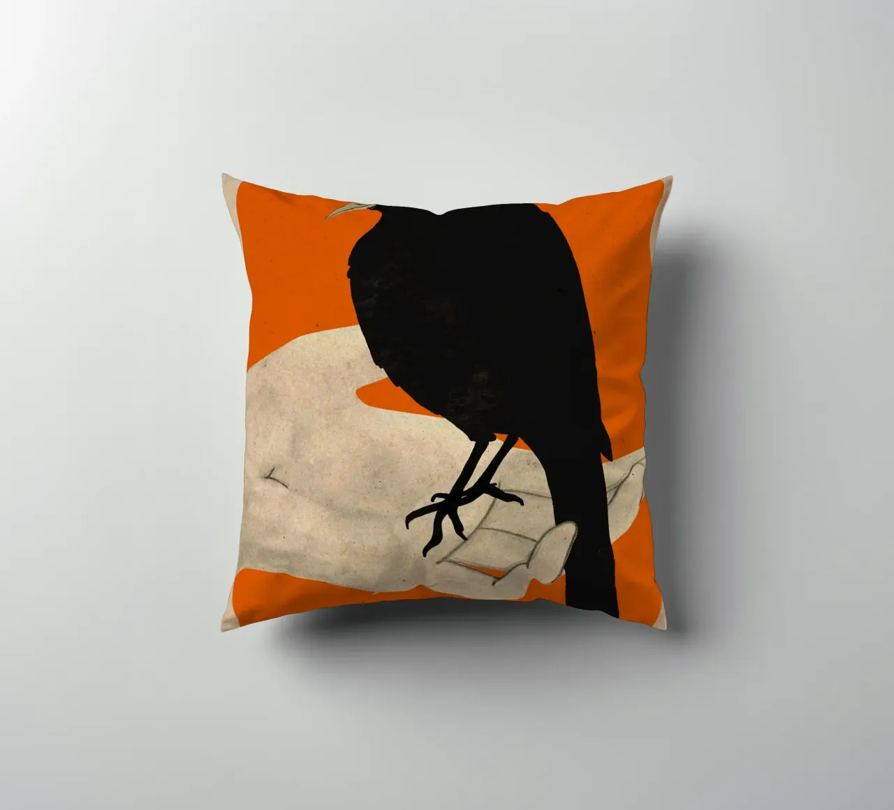 Uccello in mano 5 cuscino da ThingDesign