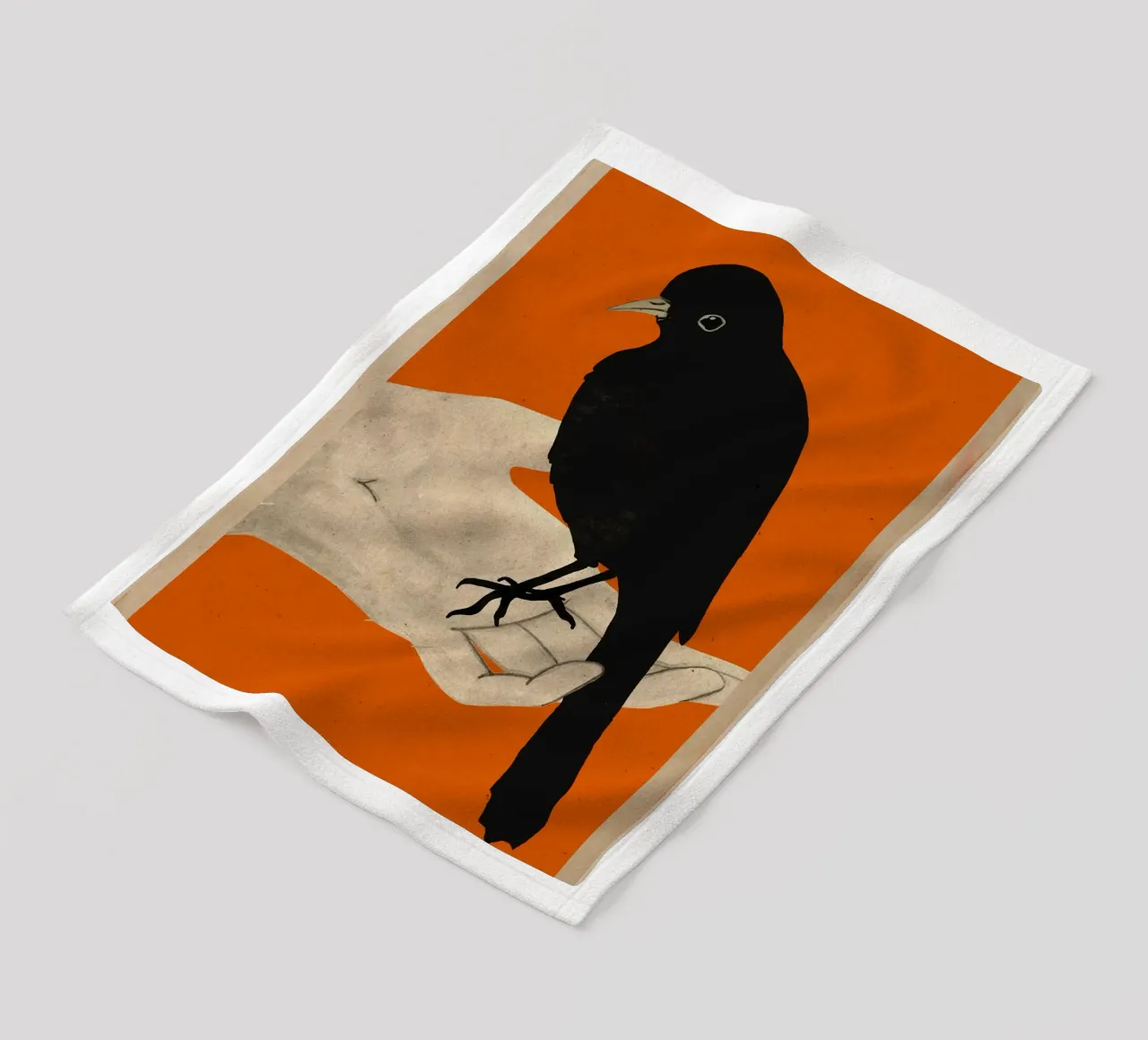 Uccello in mano 5 coperta in pile da ThingDesign