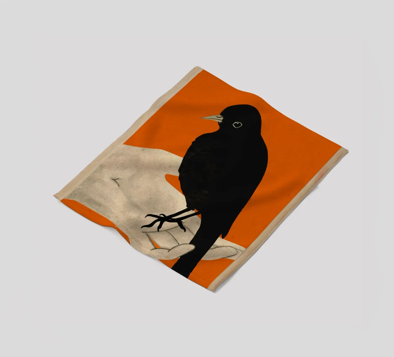 Uccello in mano 5 coperta in pile da ThingDesign