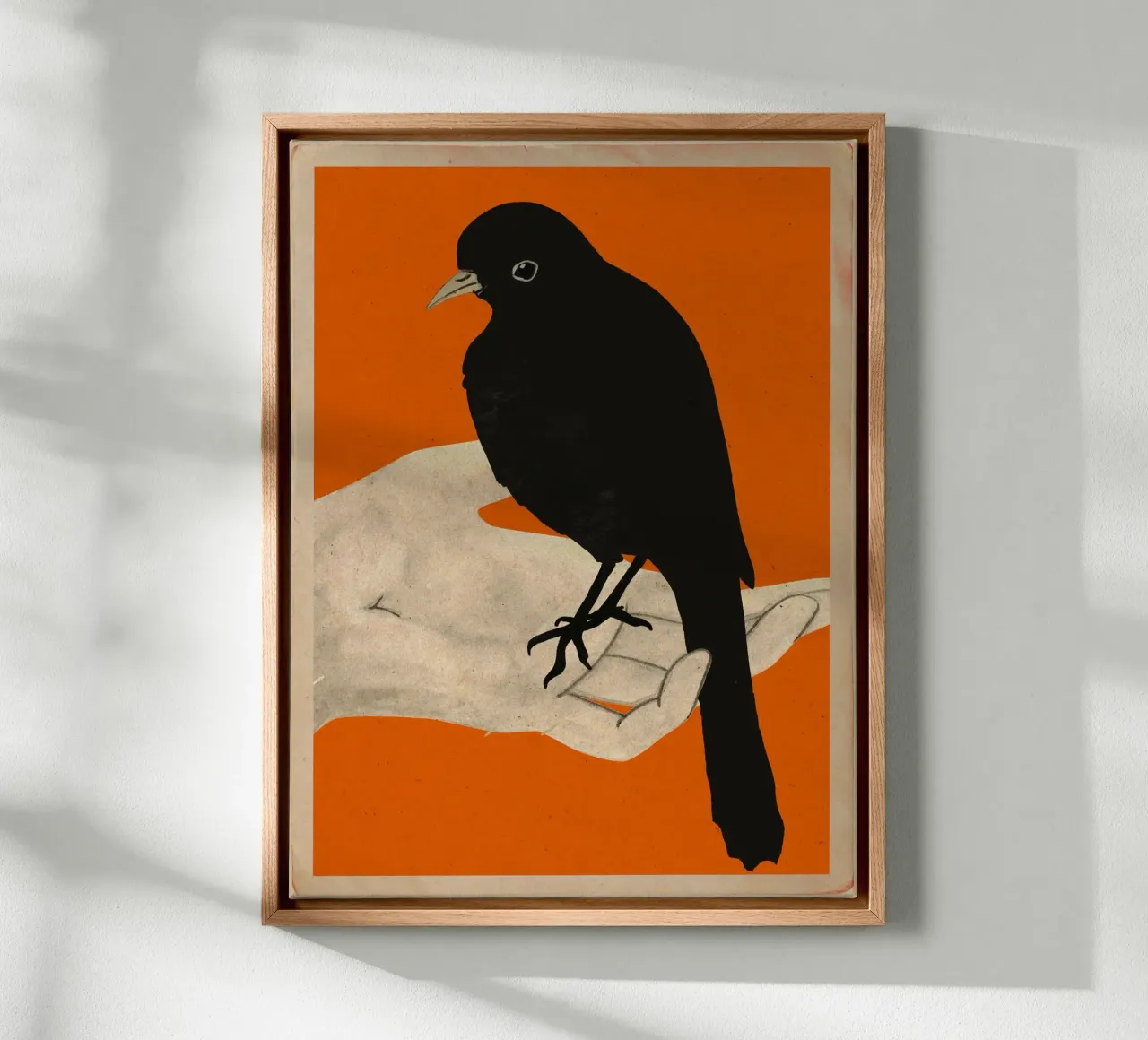 Uccello in mano 5 tela con Cornice a cassetta da ThingDesign