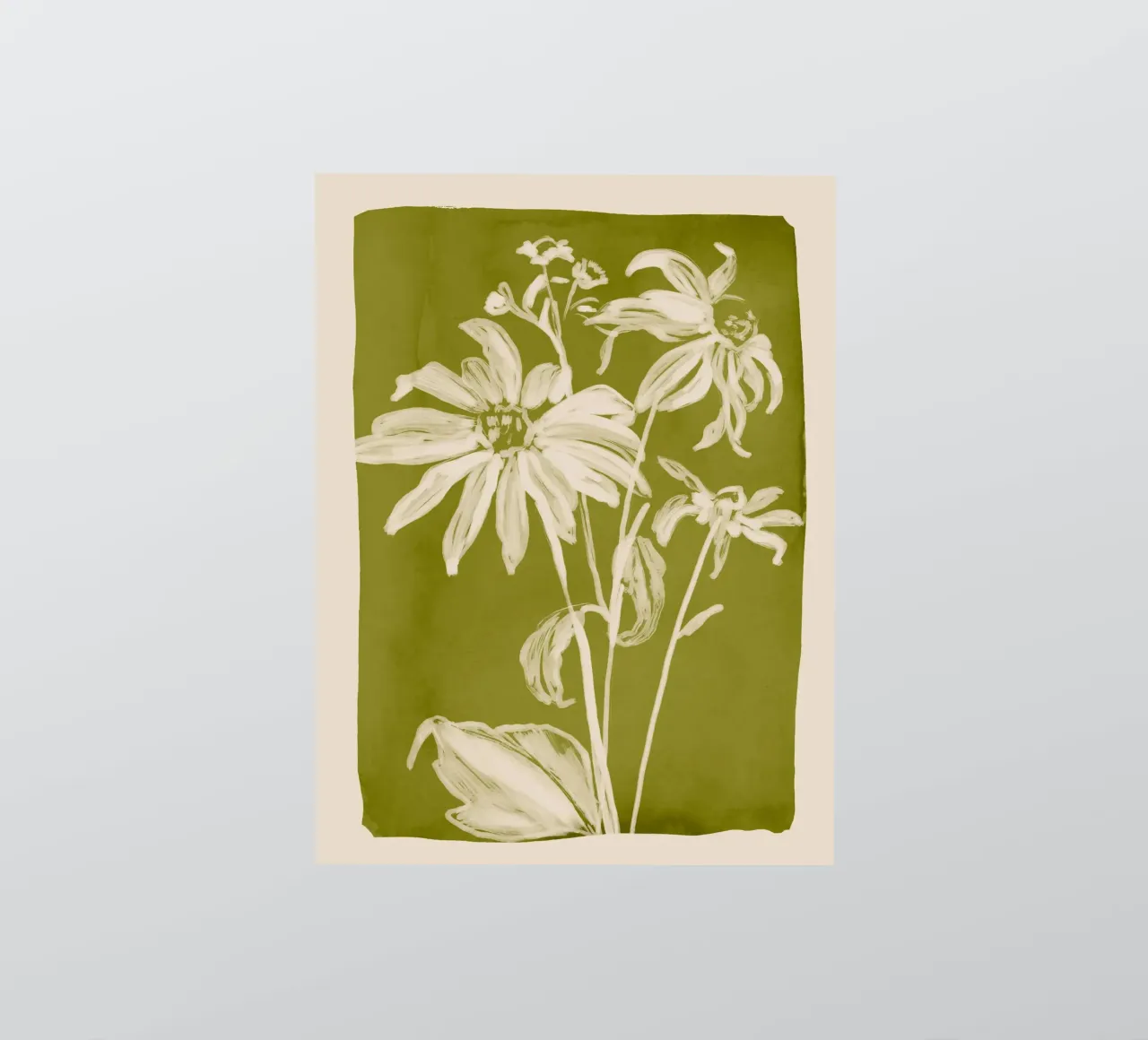 flores minimal 12 pegatina de ThingDesign