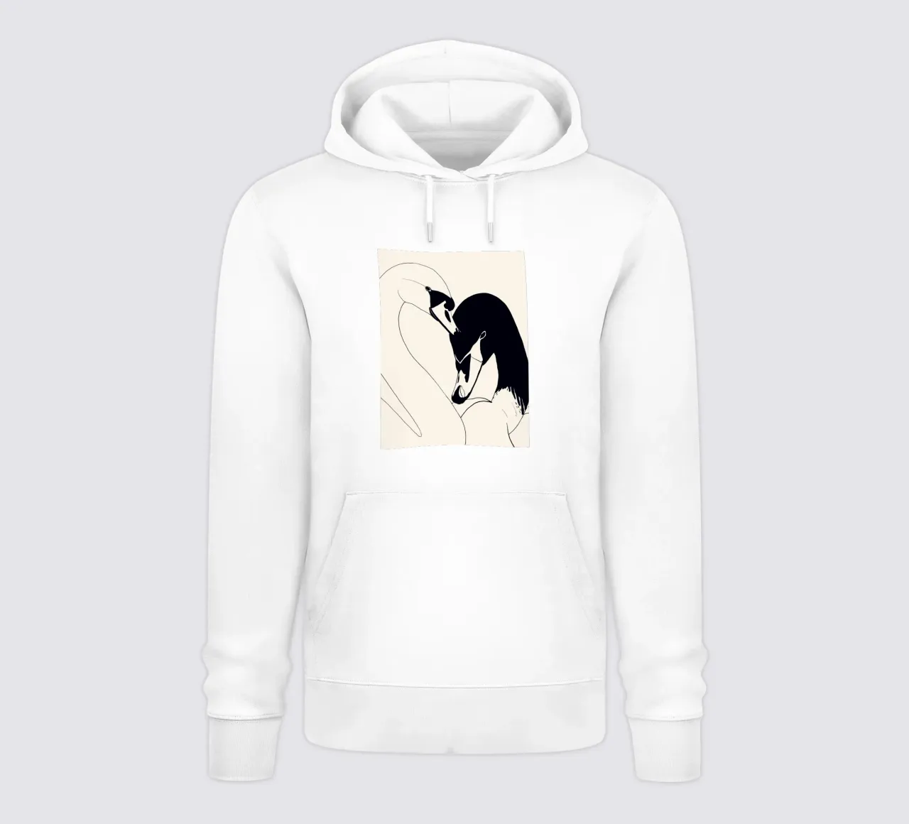Due cigni 3 felpa con cappuccio da ThingDesign
