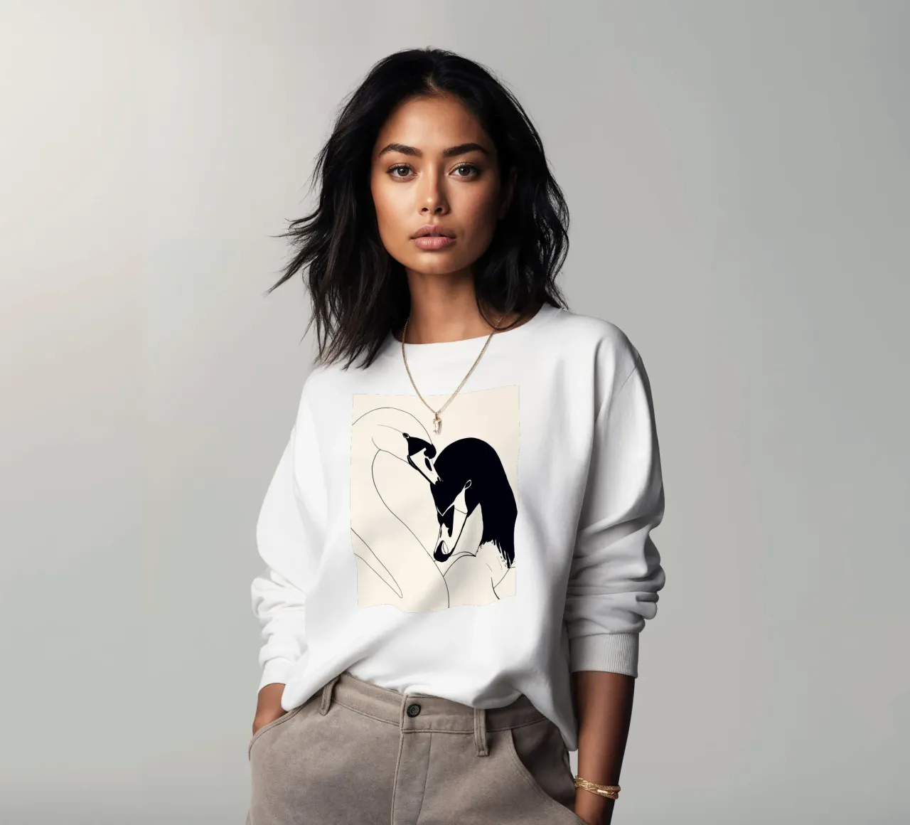 Due cigni 3 felpa da ThingDesign