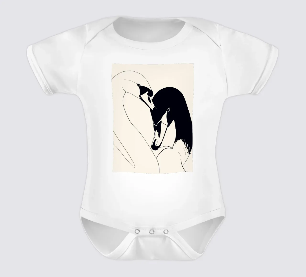 Due cigni 3 body neonato maniche corte da ThingDesign