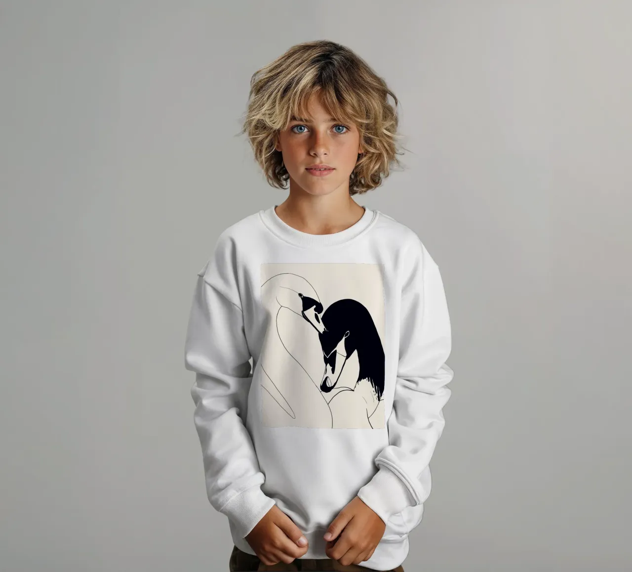 Due cigni 3 felpa bambino da ThingDesign