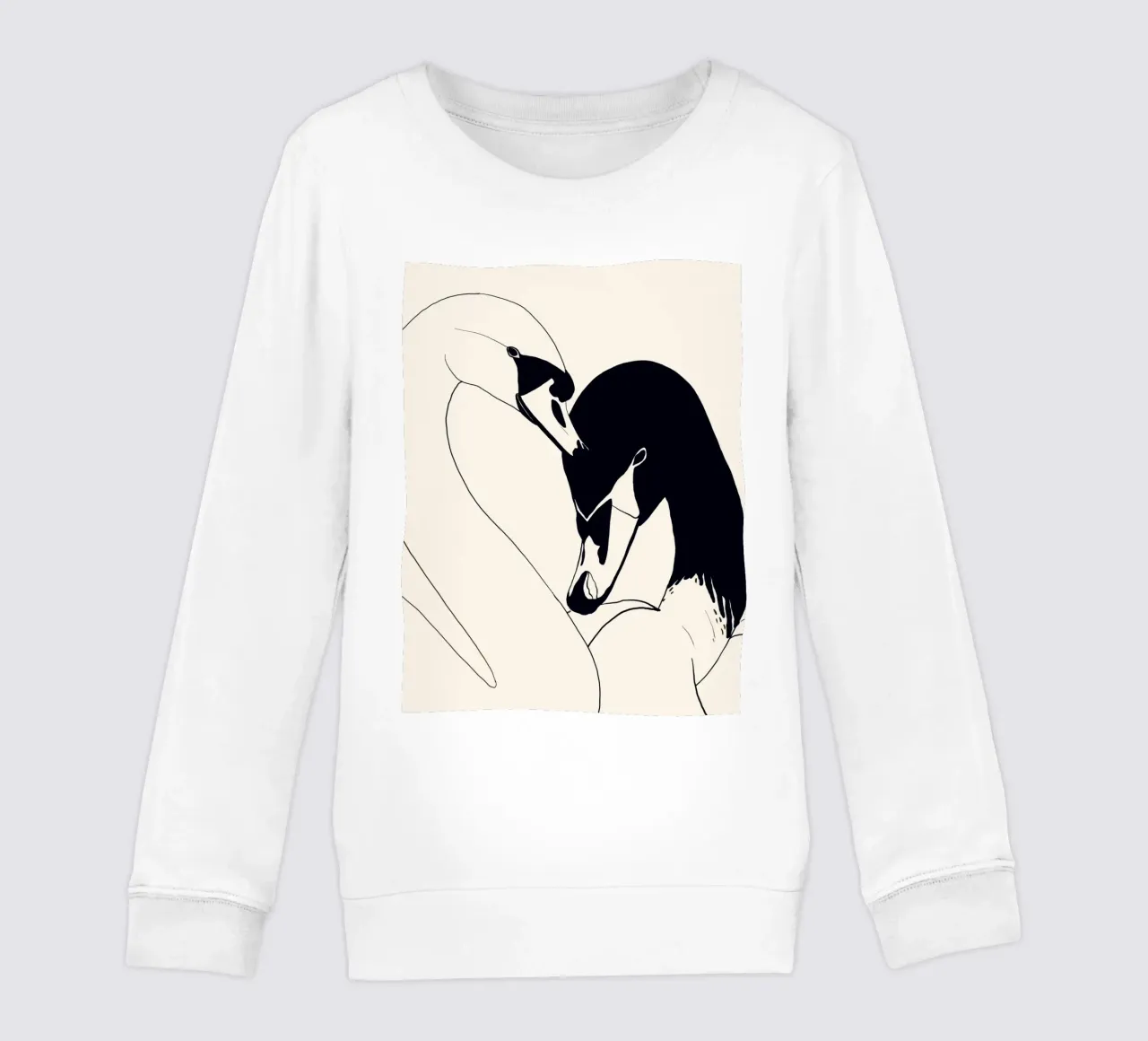 Due cigni 3 felpa bambino da ThingDesign