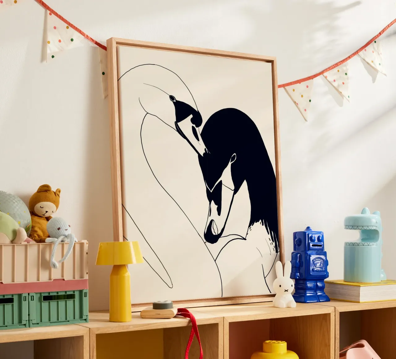 Due cigni 3 tela con Cornice a cassetta da ThingDesign