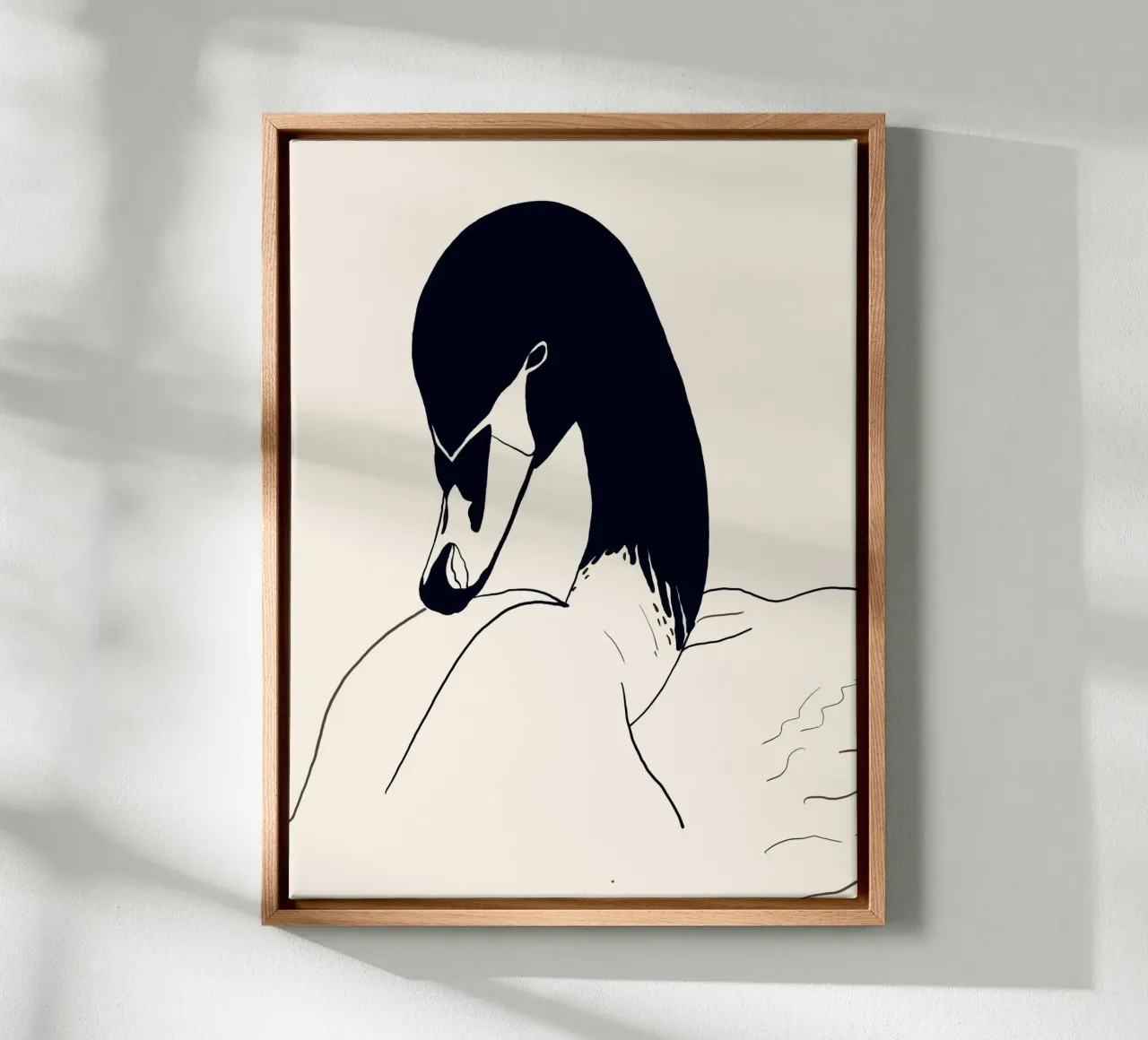 Cigno 2 tela con Cornice a cassetta da ThingDesign