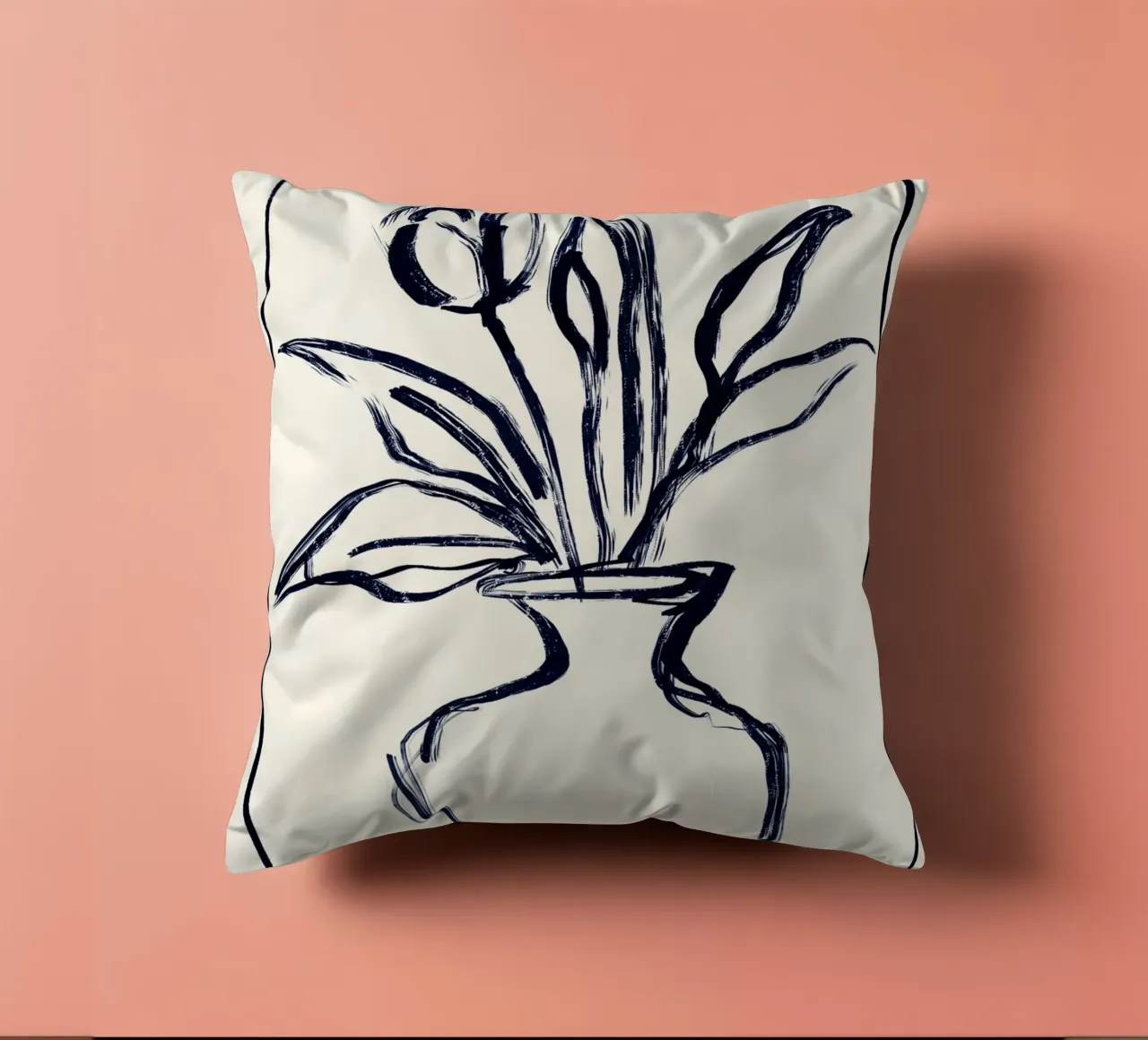 Fiore minimale in un vaso cuscino da ThingDesign