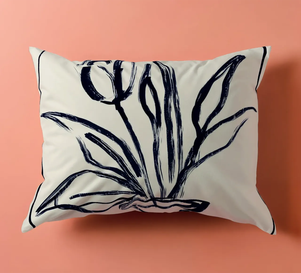 Fiore minimale in un vaso cuscino da ThingDesign