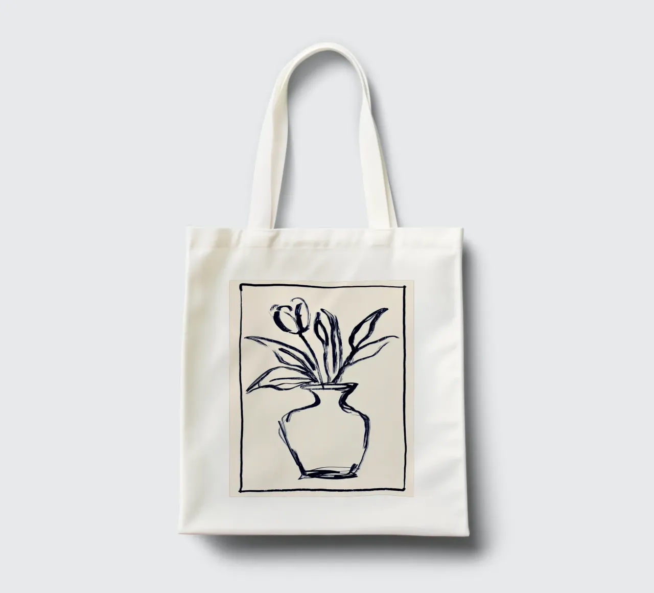 Fiore minimale in un vaso borsa in juta da ThingDesign