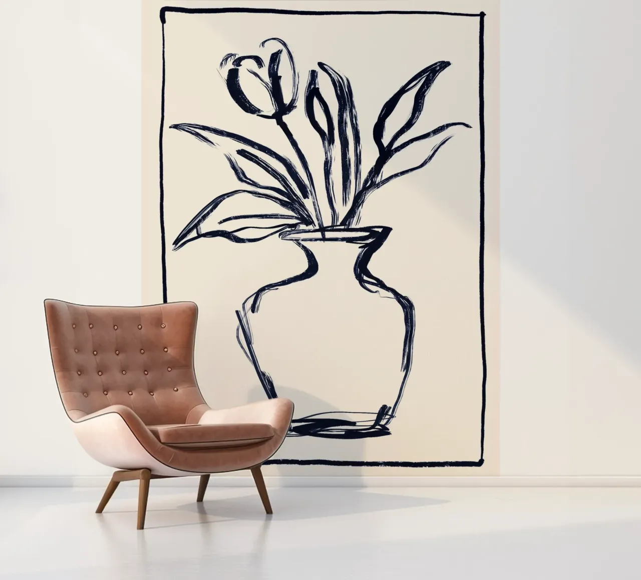 Minimal Flower In A Vase photo wallpaper by ThingDesign